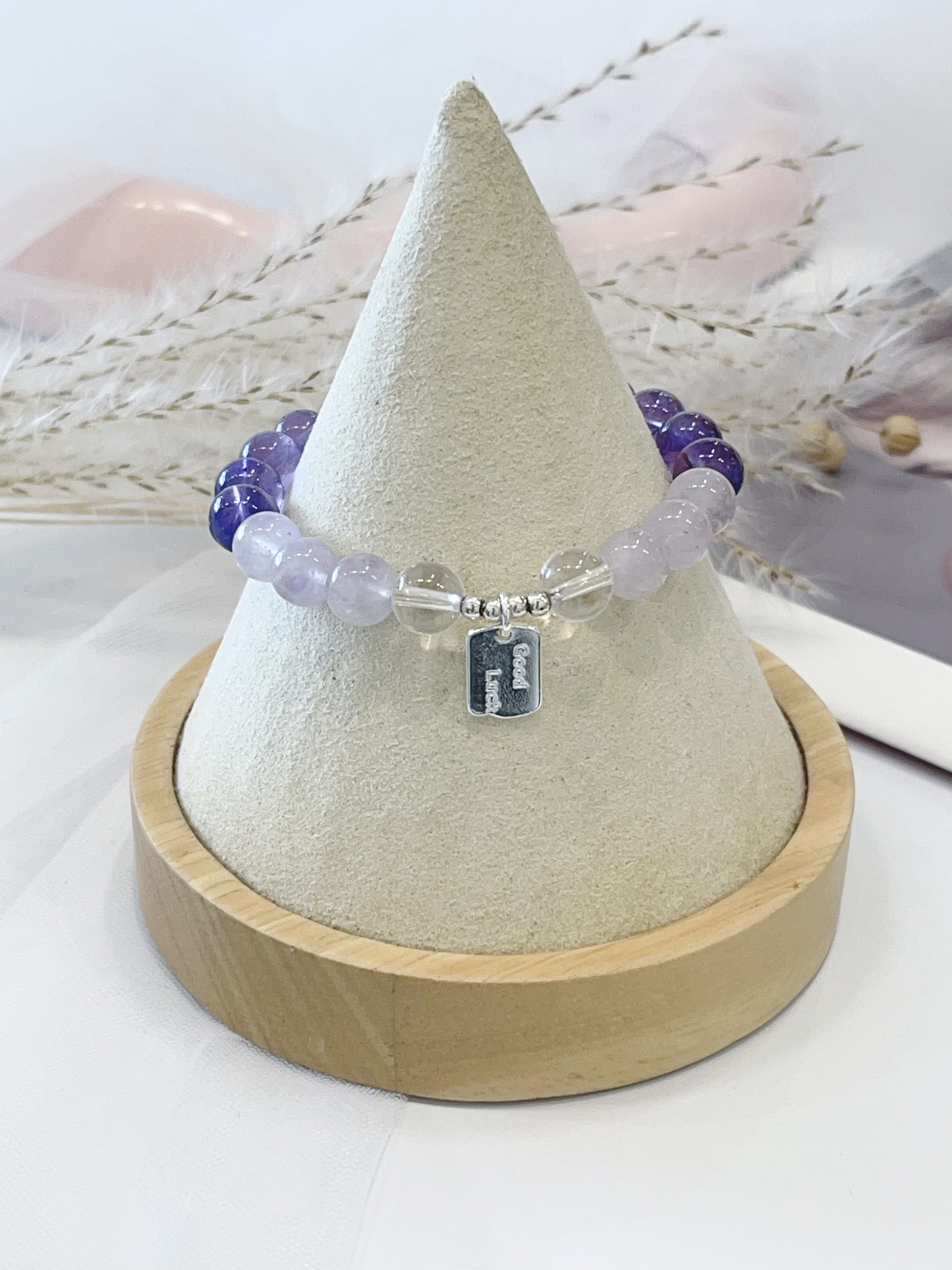 💜 渐层紫水晶手串 Lavender & Deep Amethyst ｜8mm