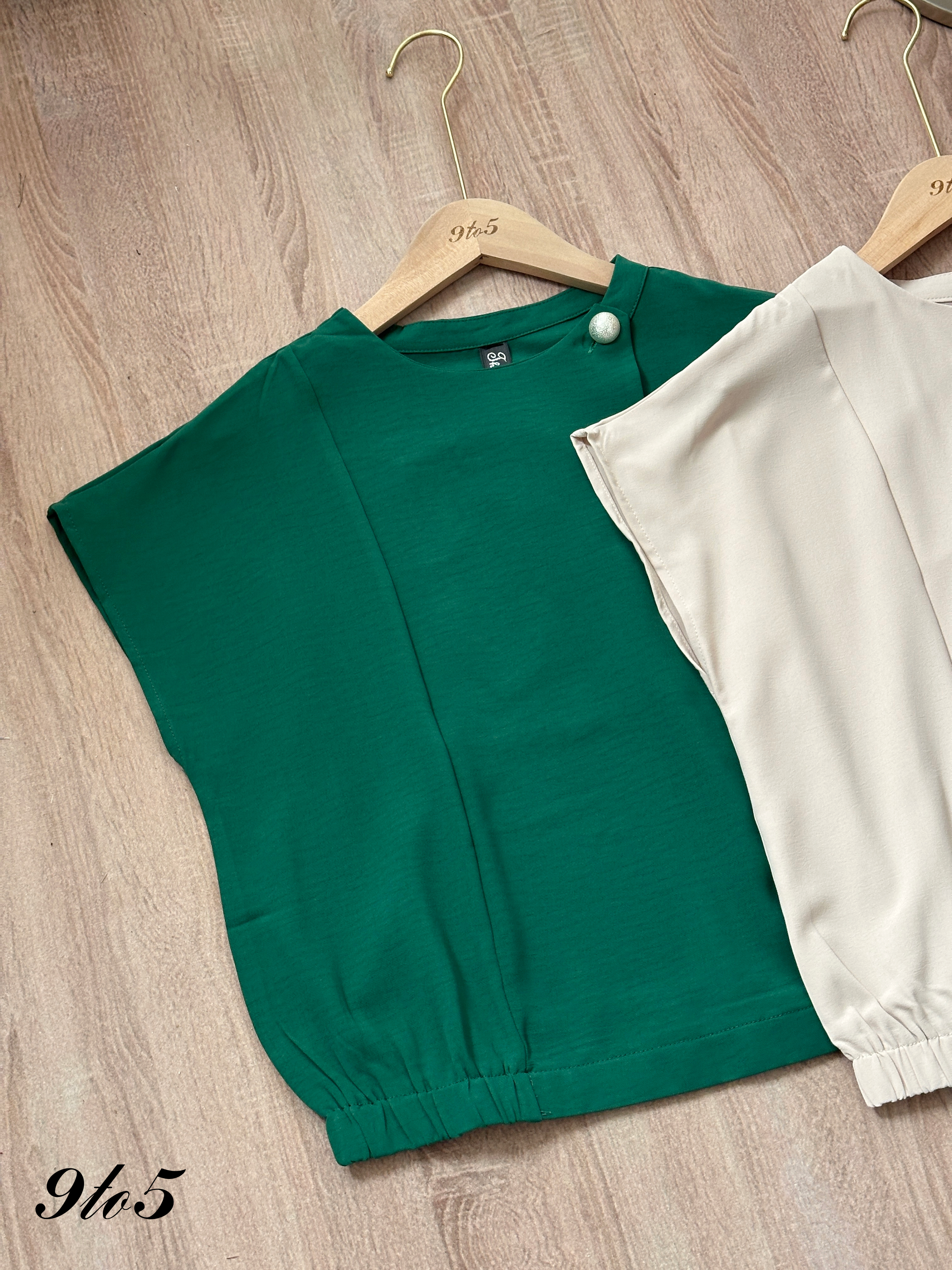 T4438 Mock Neck Cape Sleeve Top - 4 Colors 