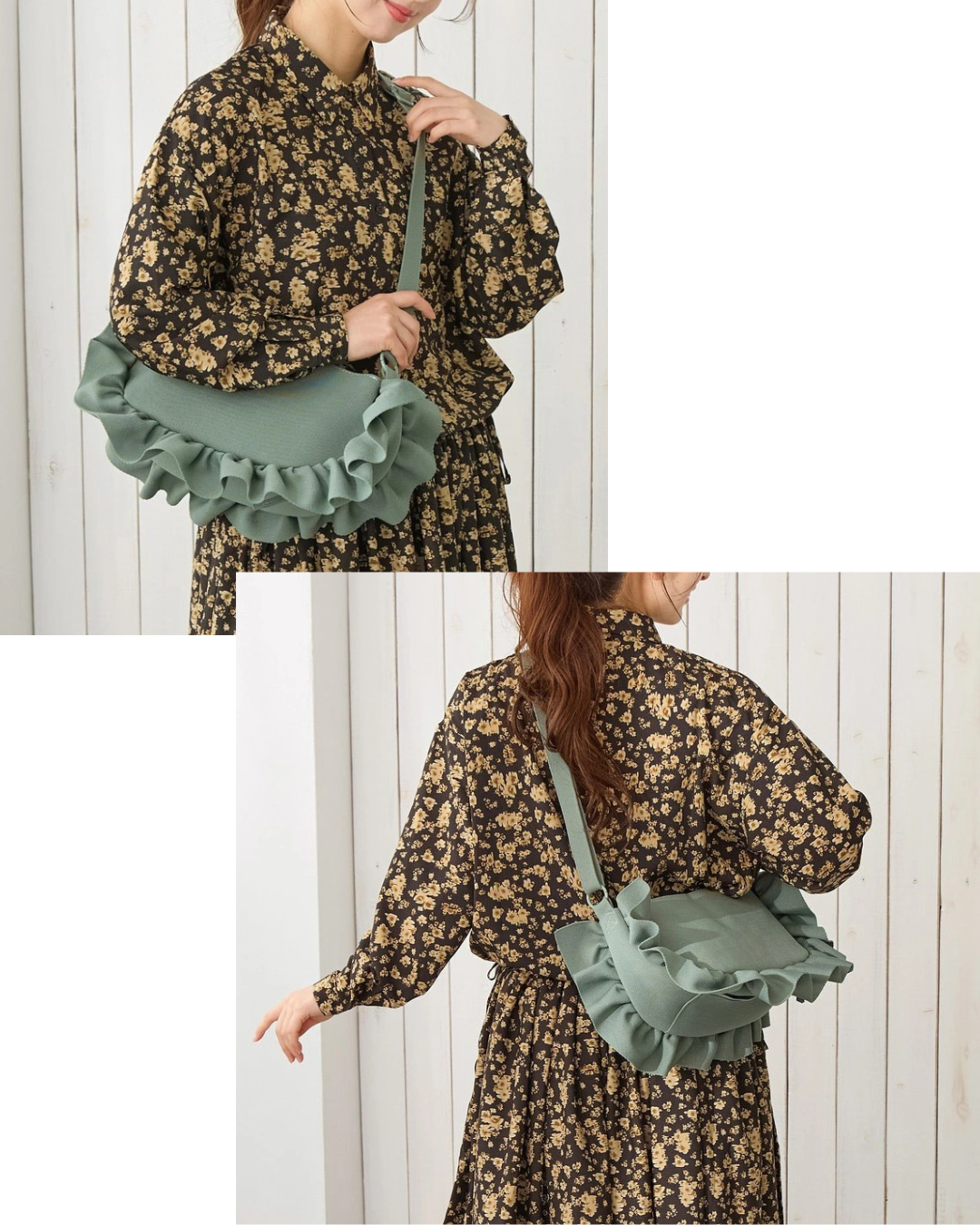 日本代購【 2026新產品 日本直送 人氣熱賣🔥氣質可愛！ROOTOTE  Baby Roo 系列 荷葉邊針織斜揹袋 | Luffle Ruffle Knit Shoulder Bag • Washable 】﻿﻿
