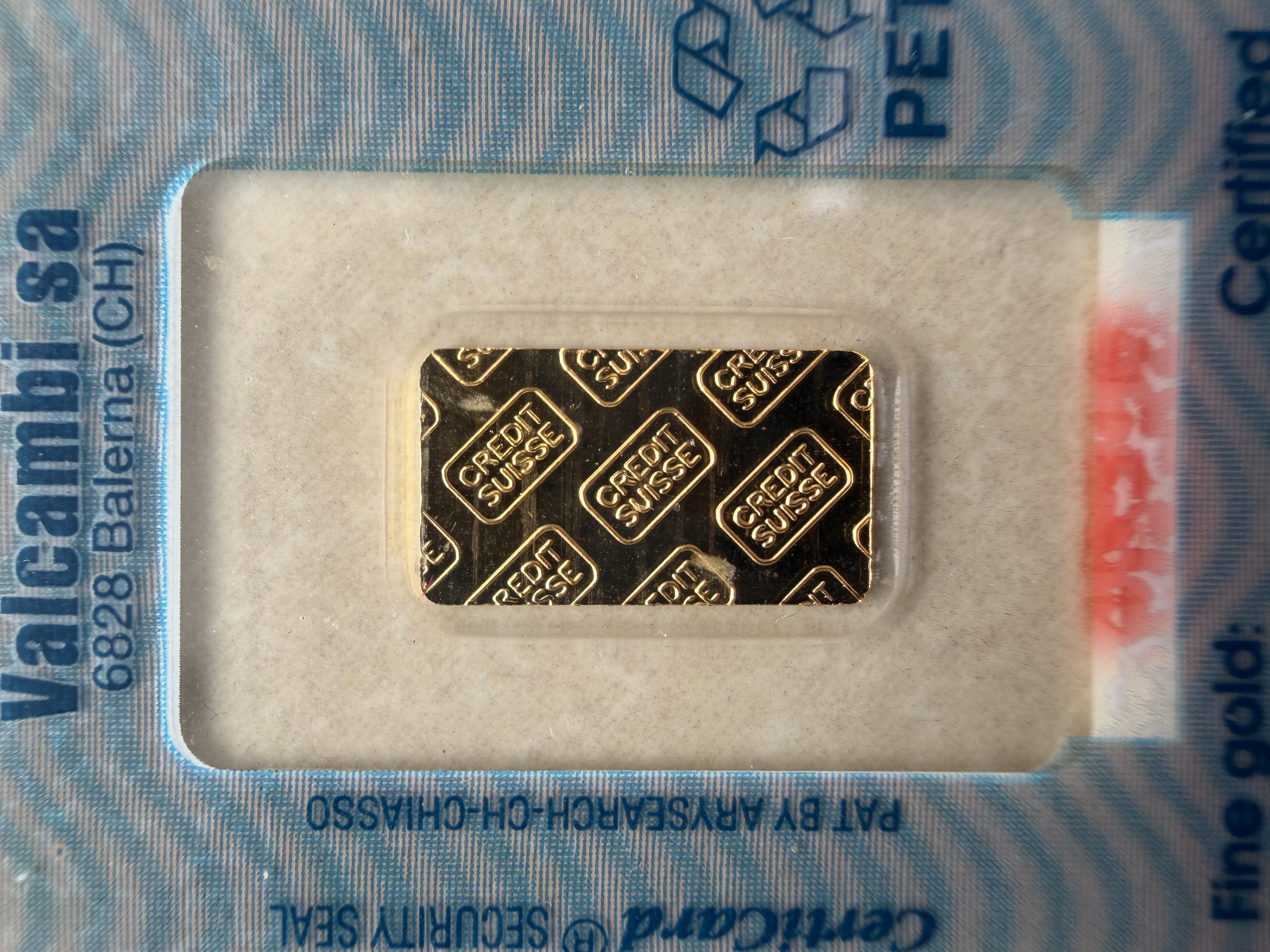 (SN45316) CREDIT SUISSE Rare Vintage 1g🇨🇭Swiss Gold Bar Emas 999.9 古董收藏