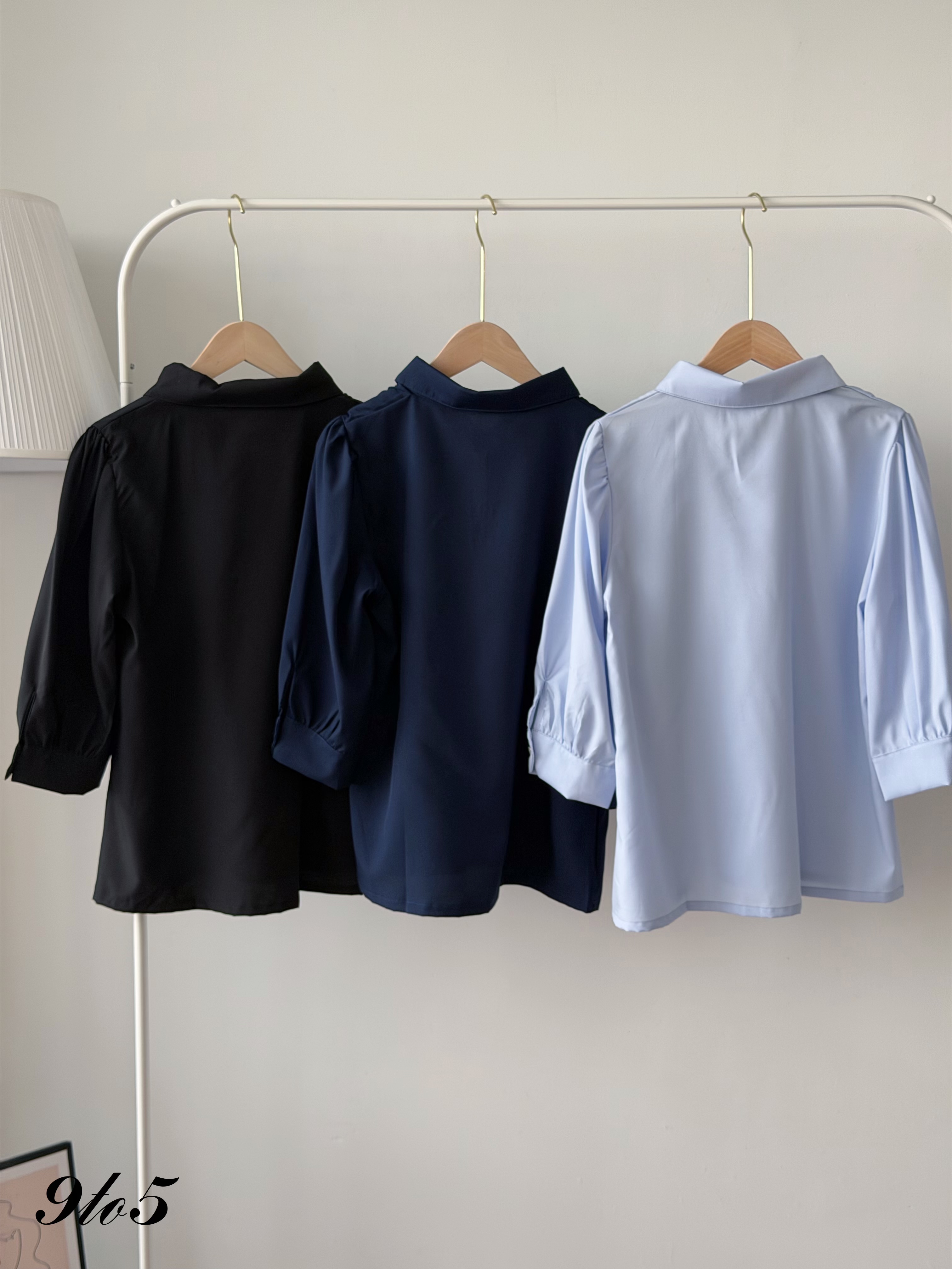 T4489 Half Sleeve Double Collar Shirt - 3 Colors
