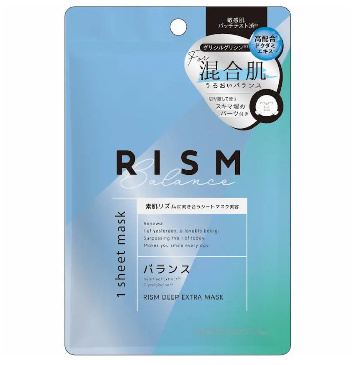 Rism - 保濕面膜 混合肌適用 (1枚入)*10片 平衡款 深層滋潤面膜系列 日本製 平行進口