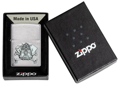 Zippo 骷髏頭啤牌 49293 | 防風打火機 | ZIPPO 指定授權經銷商 | 美國製造 | 收藏