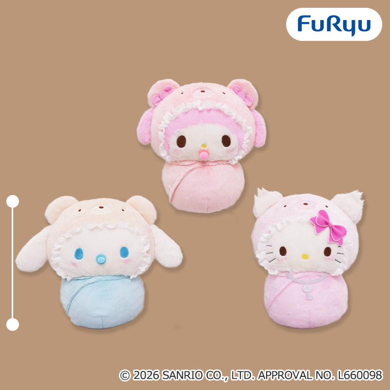預訂 | 日本版 Sanrio 熊仔造型包被BB奶嘴公仔 24CM