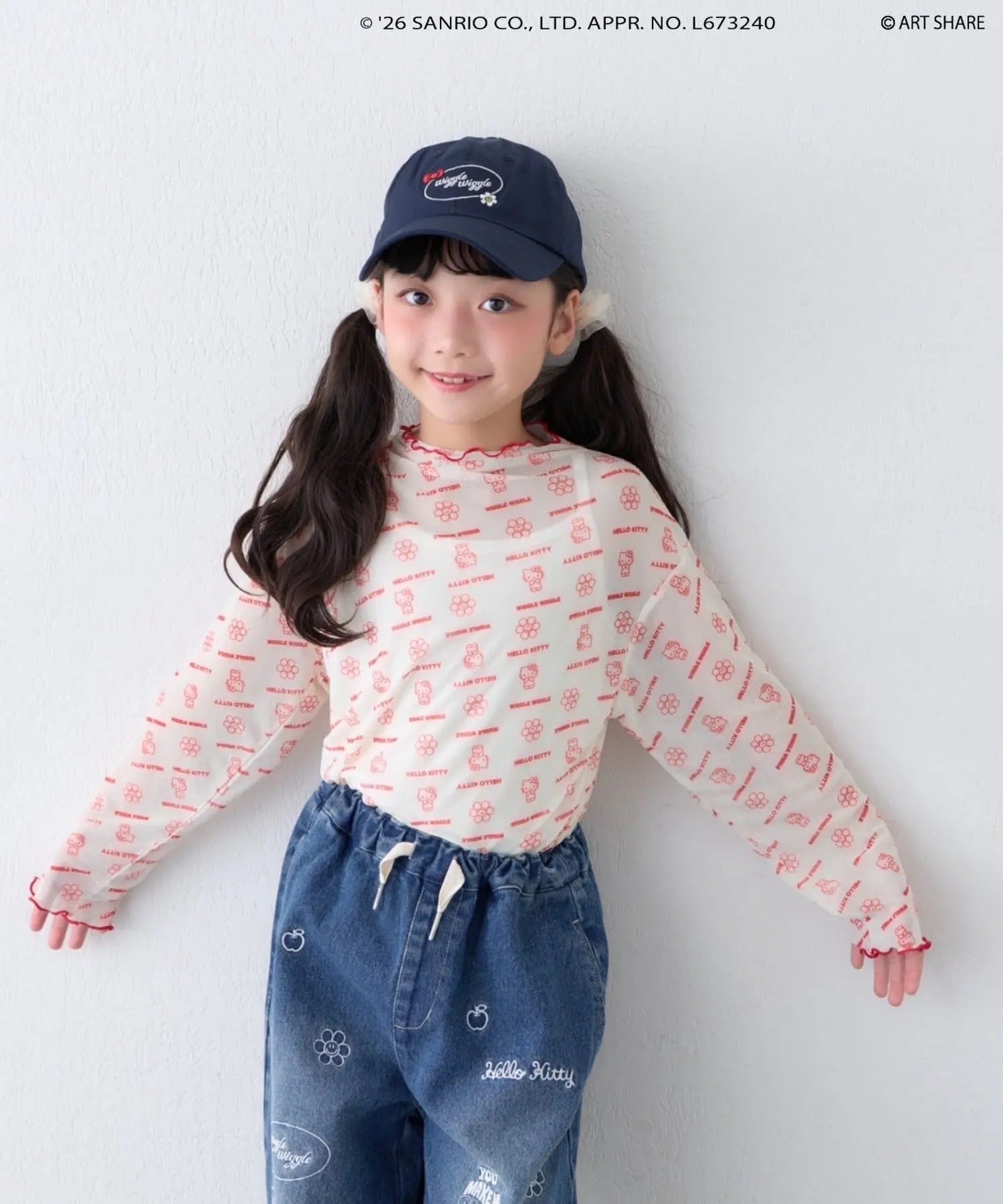 日本預訂📍日本Sanrio x Wiggle Wiggle系列 - 透視長袖上衣 不包郵 2026年11月下旬出貨
