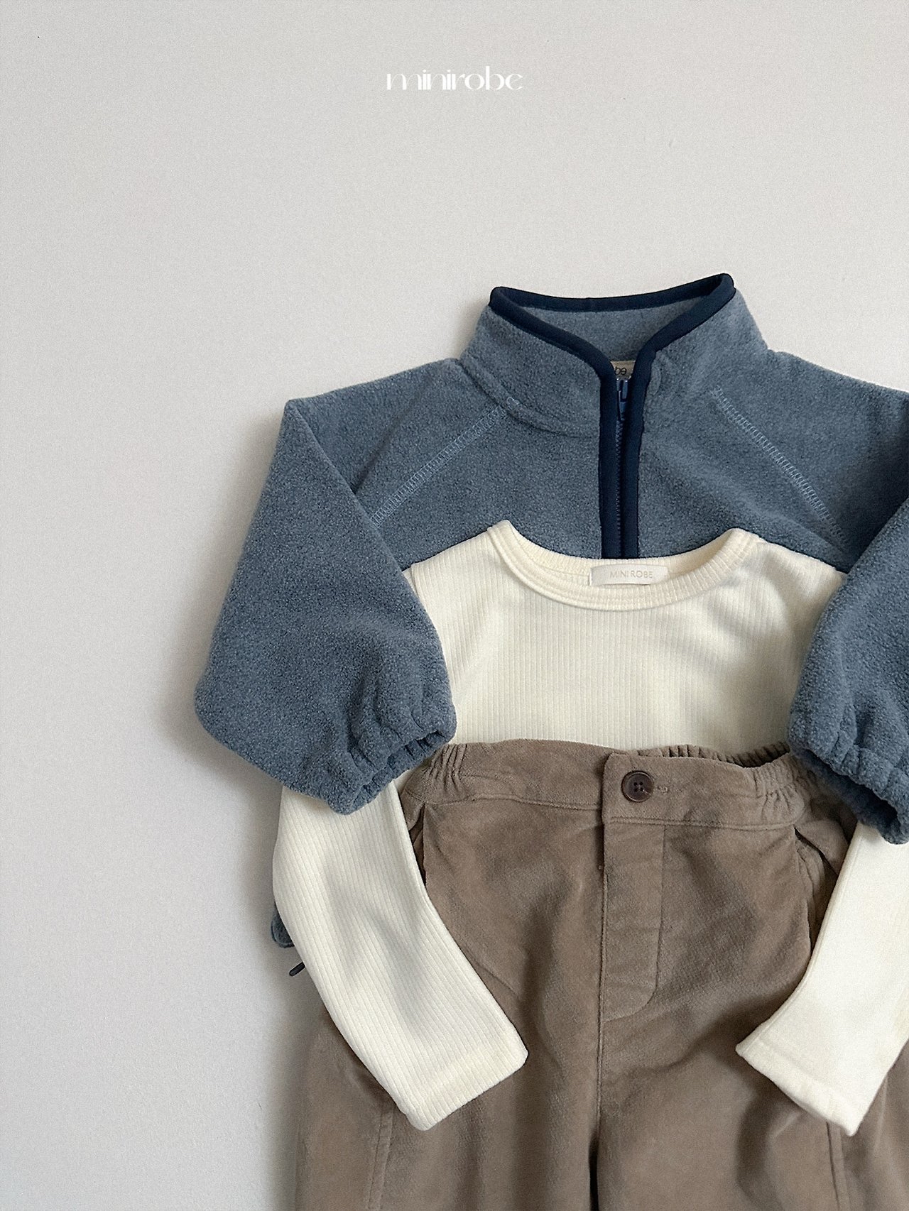 Mnirobe | Two-tone fleece half zip