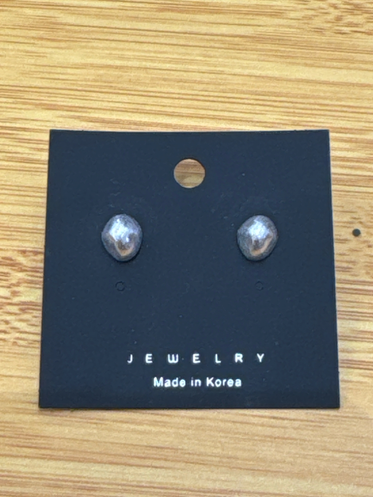 Ocr 3D Irregular Half Round Vintage Stud Earrings