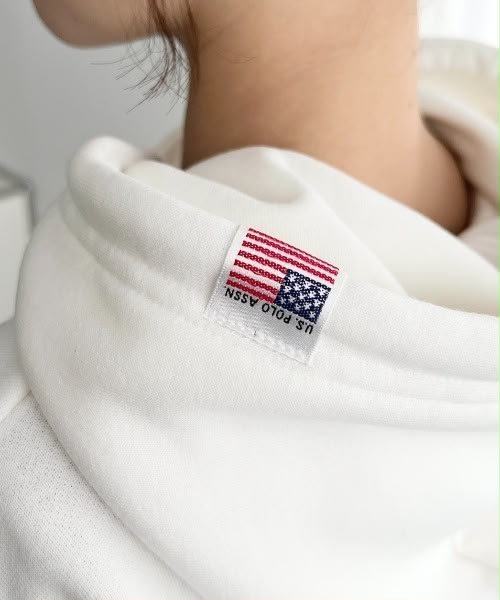 日本直送【U.S.POLO ASSN.】 單點刺繡短款連帽衫