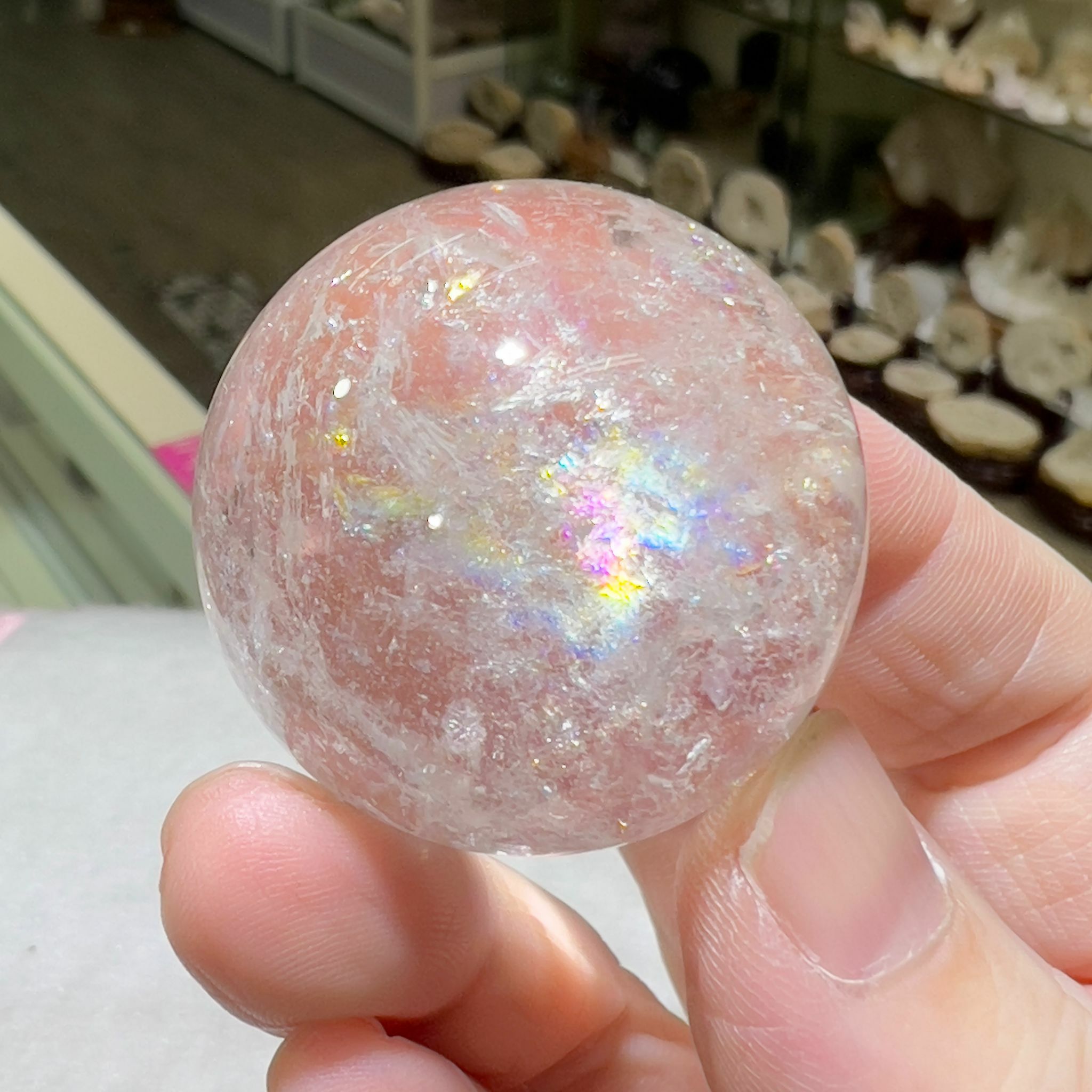 白水晶 球 - 4cm+/- (不連座)