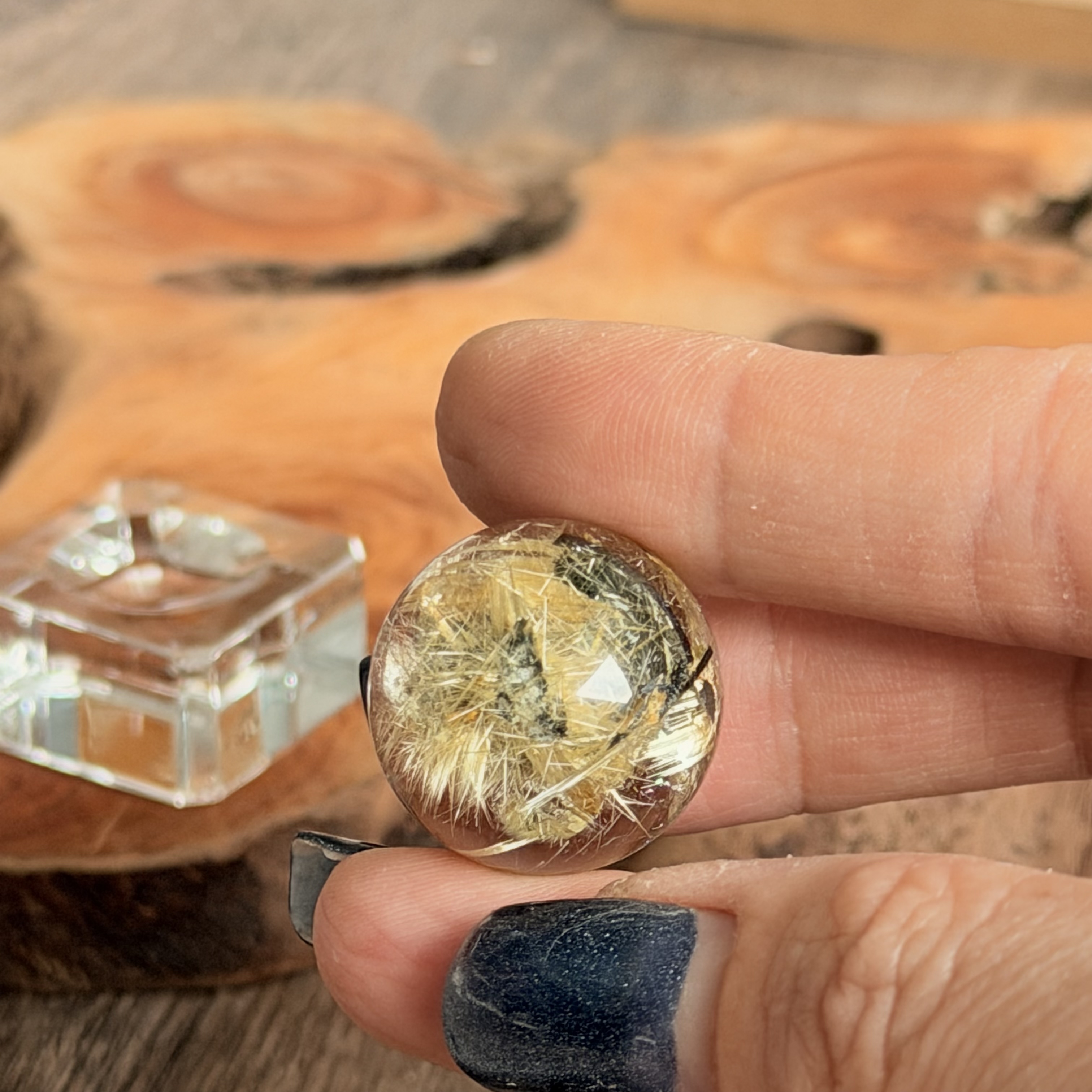 金鈦晶花球球襯S925項鏈