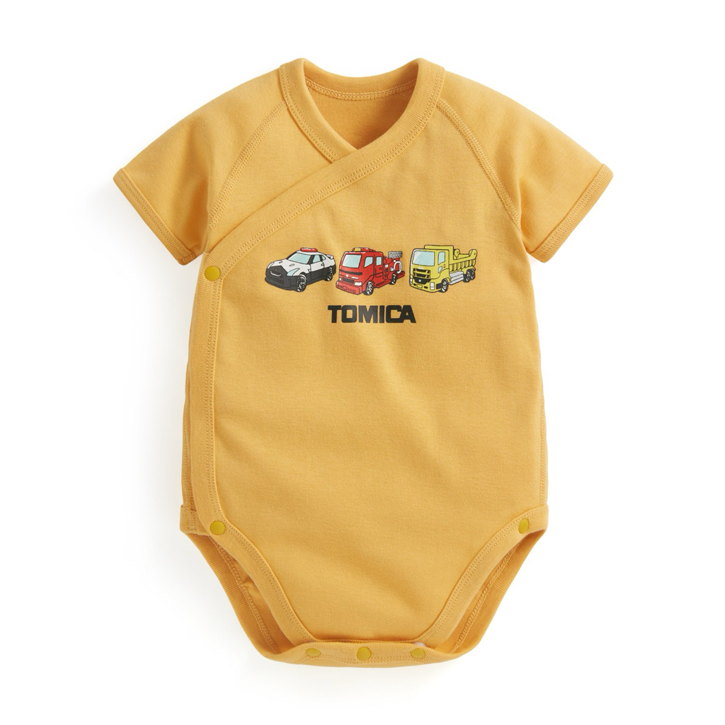 💚預訂 台灣直送💚Tomica兩色車車印花純棉短袖包屁衣