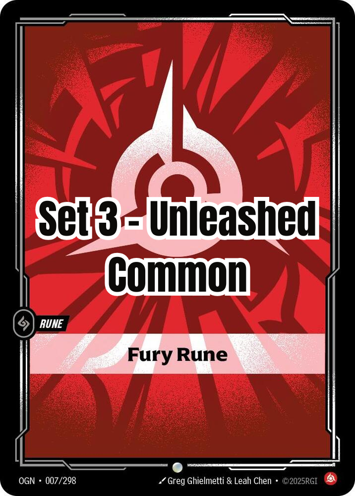 Unleashed - Commen - Fury Rune (Set 3)