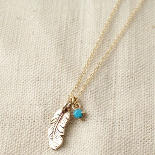 只按訂單生產~Atease X-SMALL FEATHER W NECKLACE K10 pre order/訂購