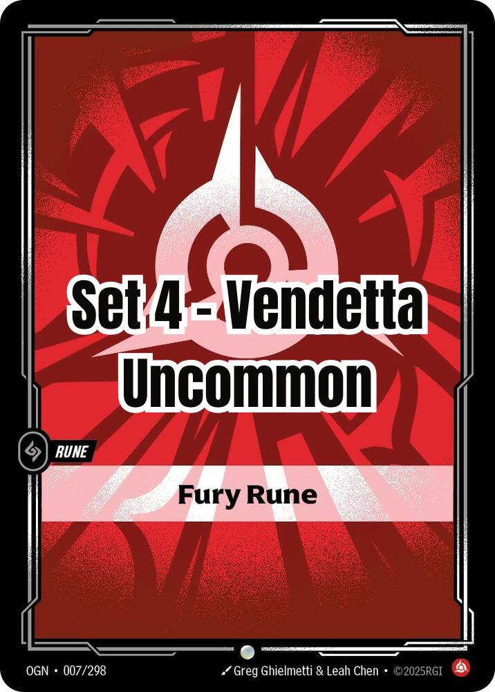 Vendetta - Uncommen- Fury Rune (Set 4)