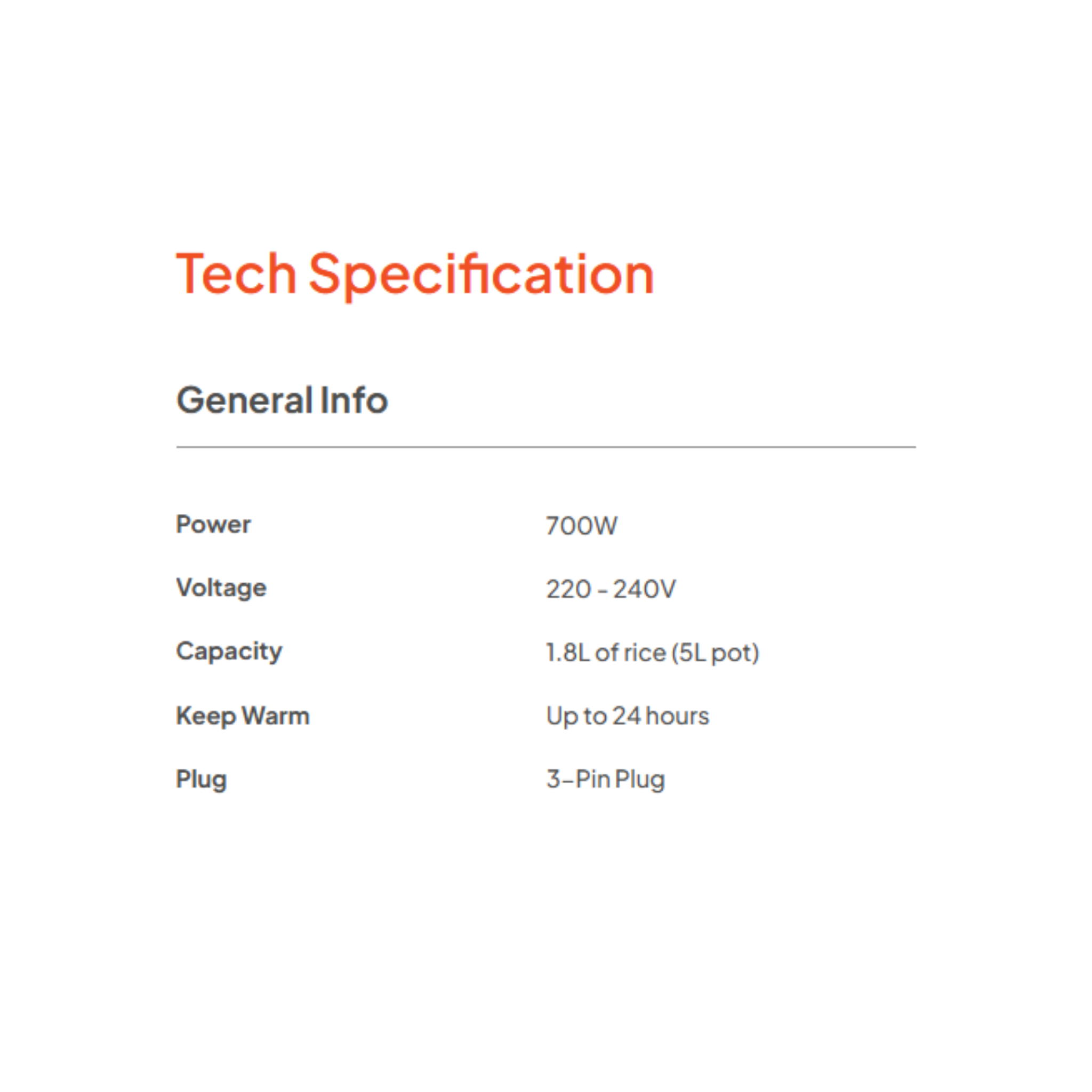 Russell Taylors 1.8L Electric Rice Cooker (ERC-18)