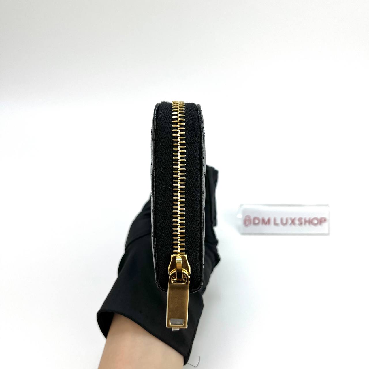 YSL Black Zip-Around Long Wallet GHW