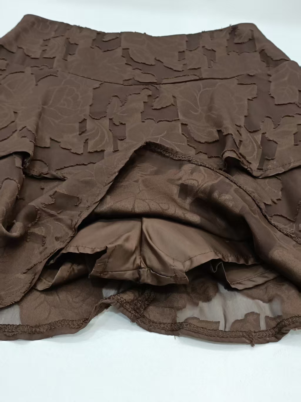 Textured  ruffle skirt M238