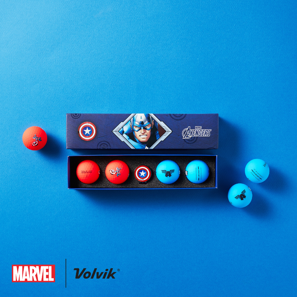 VOLVIK CAPTAIN AMERICA 禮盒 美國隊長球標與帽夾 