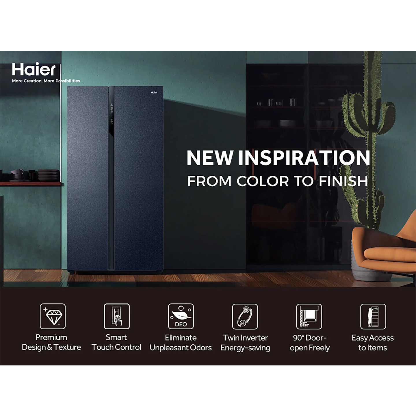 Haier 609L Side by Side Inverter Refrigerator (HRF-IS609XM)