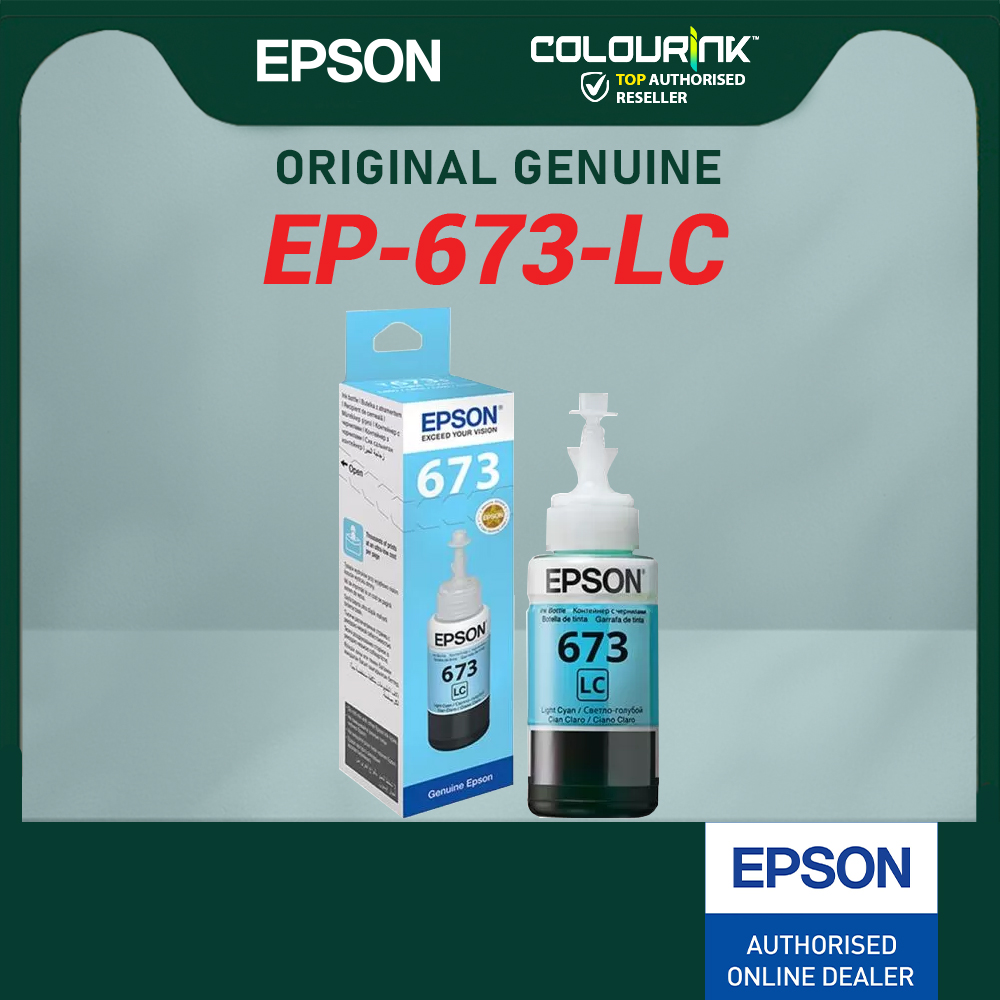 Epson Original Genuine T673 Refill Ink Bottle 70ml L800｜L805｜L850｜L1800 T6731 T6732 T6733 T6734 T6735 T6736