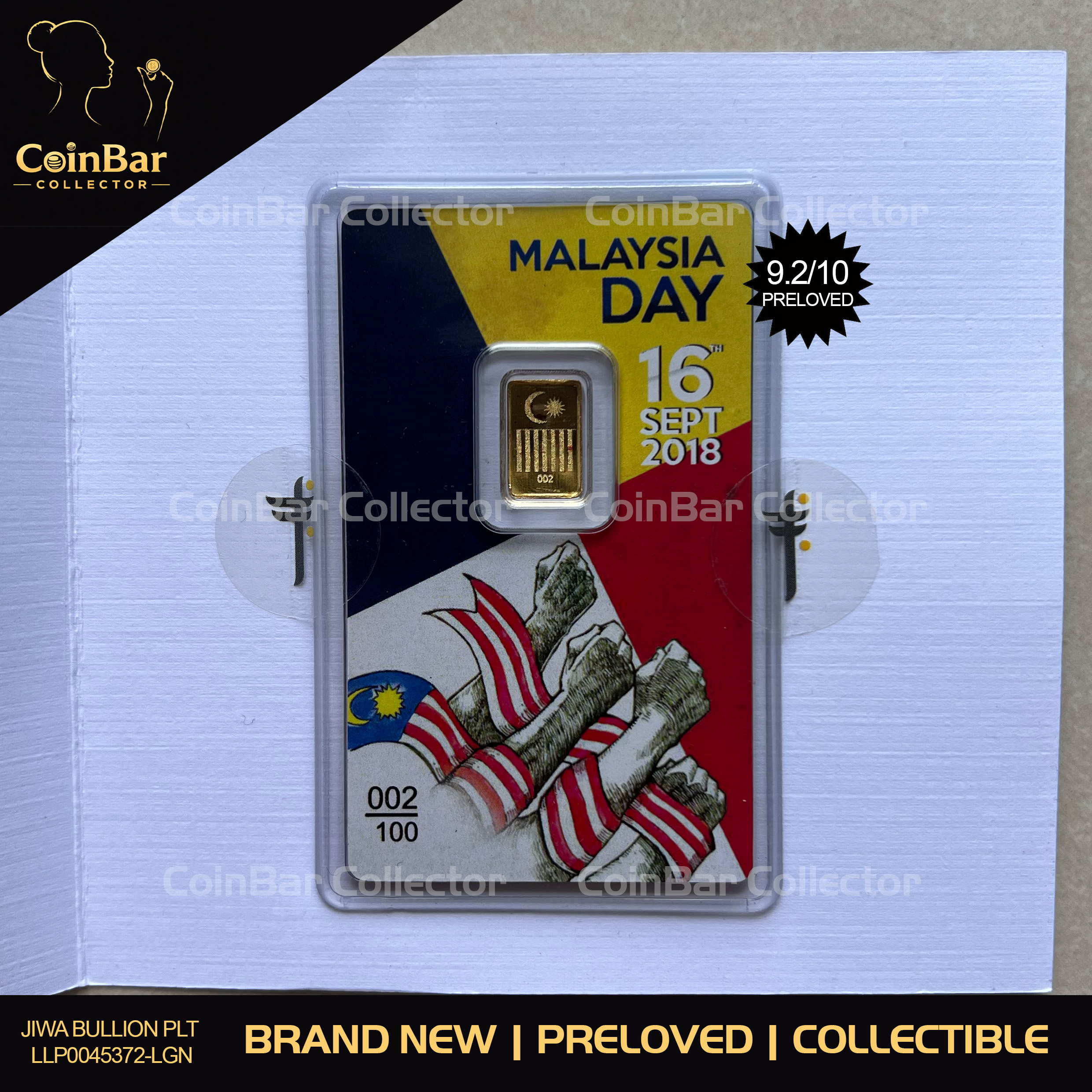 (Nice SN:2) NUBEX 2018 Malaysia Day 0.5g Emas 999 - Limited 100pcs only