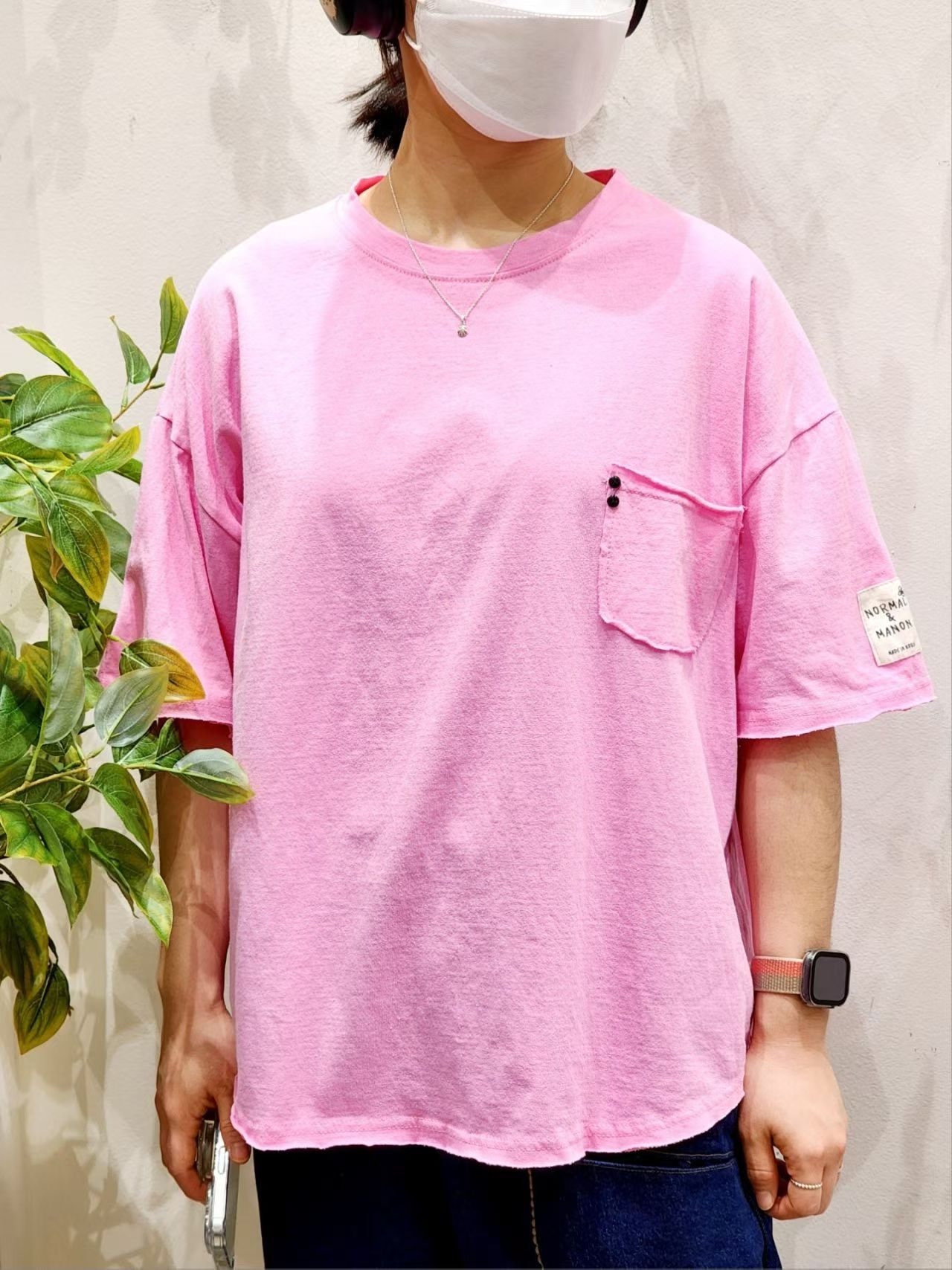 NO OX 特色雙鈕子袋口tee