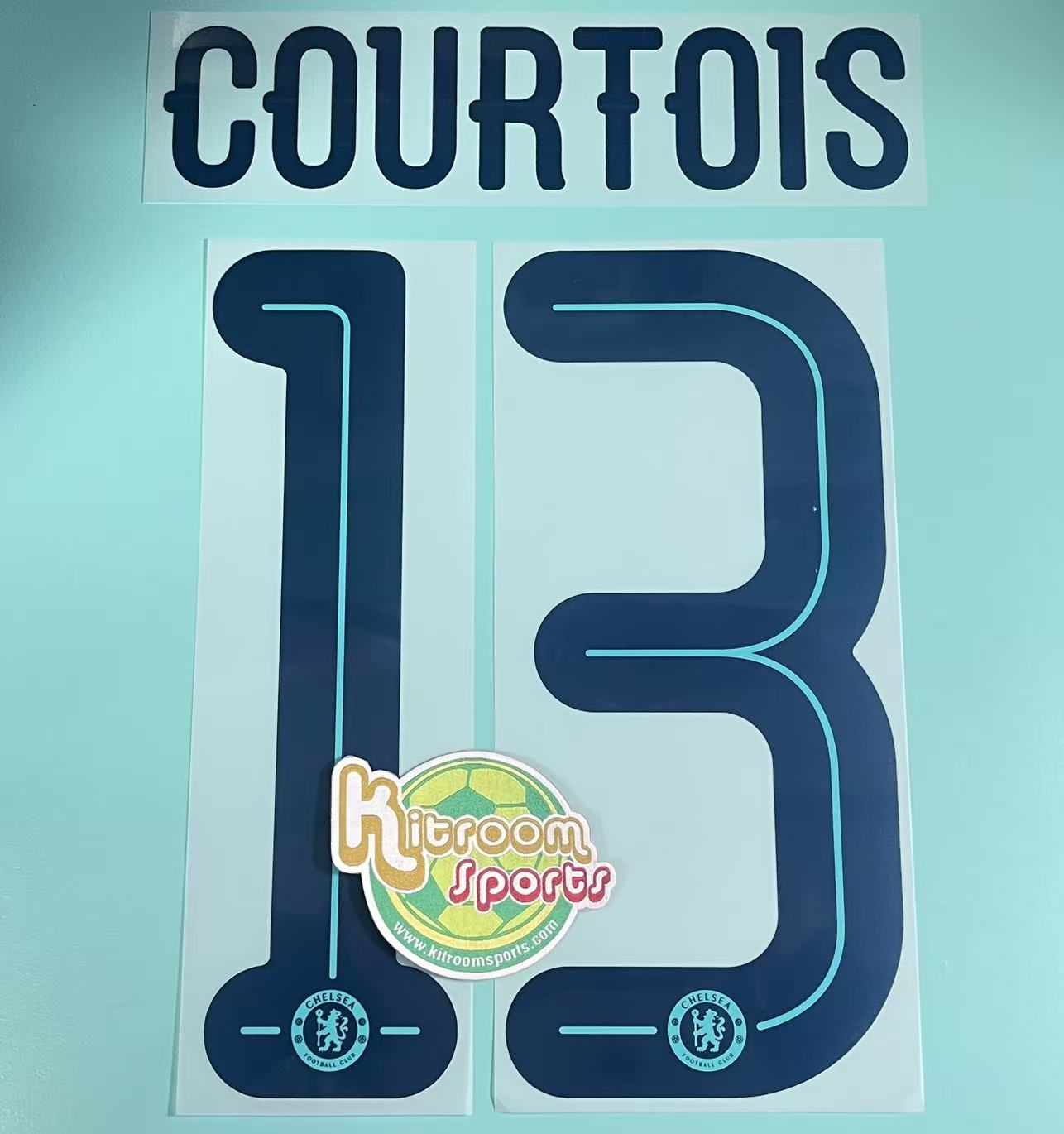 2016-17 Chelsea Away GK UCL Nameset #13 COURTOIS