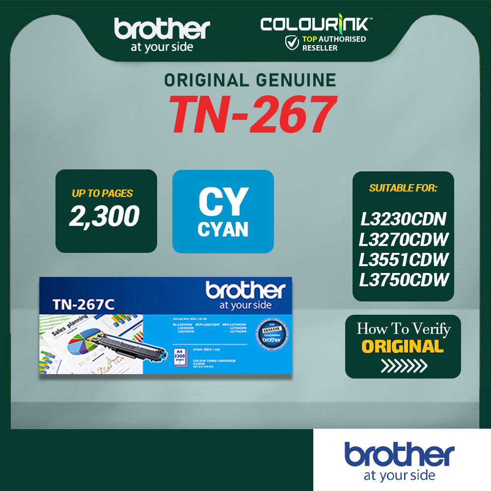 Brother Original TN267 TN263 DR263CL BU223CL Laser Toner BKCMY for HL-L3230CDN DCP-L3551CDW MFC-L3750CDW