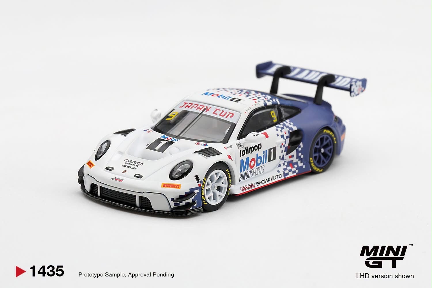（預訂 Pre Order) MINI GT （MGT01435-BL） Porsche 911 GT3R(992)#9 Bingo Racing with LM Corsa 2026 Japan Cup Sufi Race 2 Winner /Blister Packaging