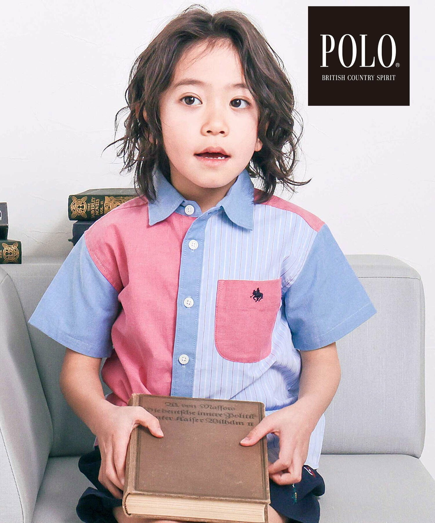 🇯🇵預訂 日本直送🇯🇵Slap Slip x Polo Bcs兩色標誌刺繡口袋撞色拼布短袖恤衫