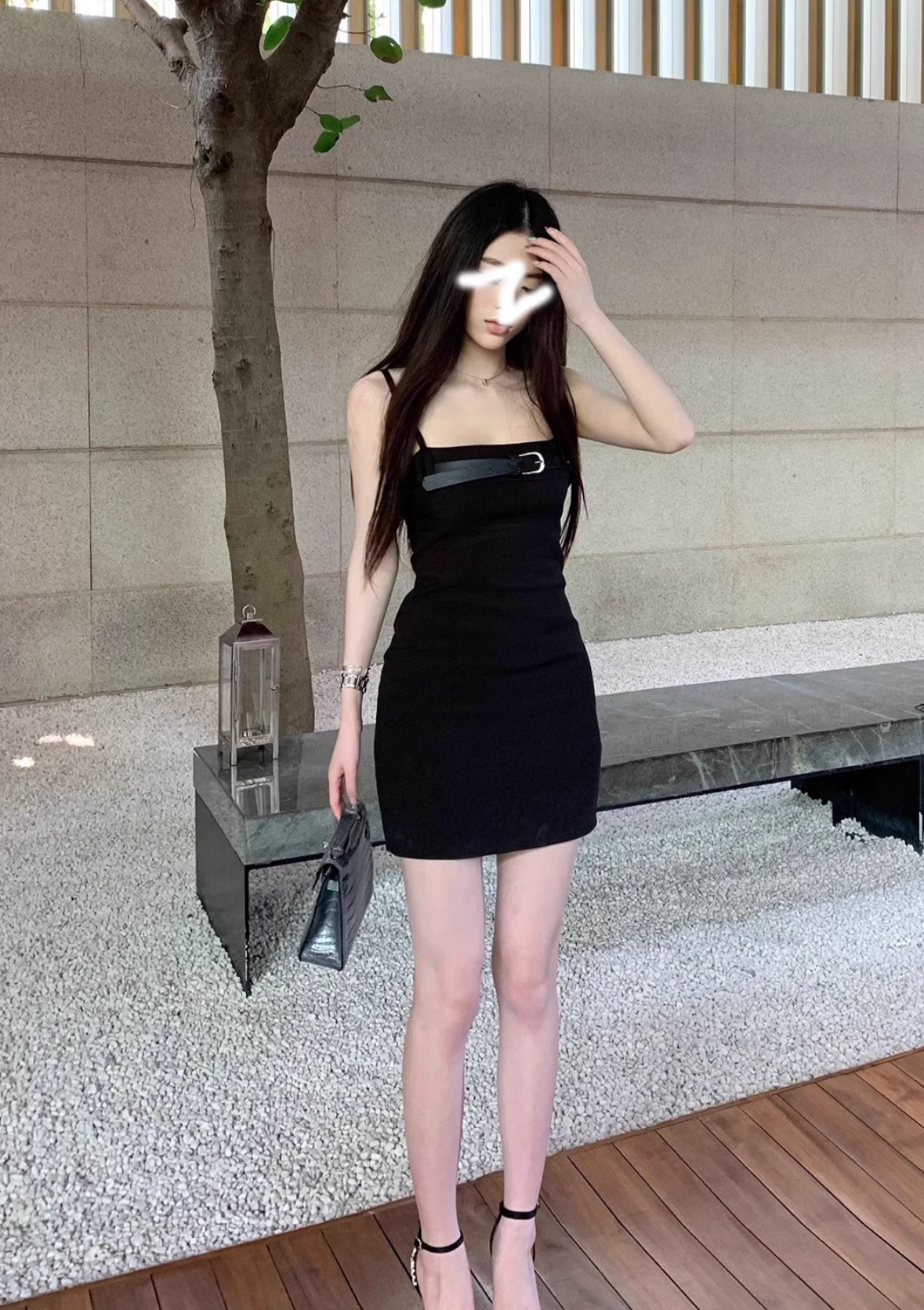 ST308性感包臀吊带裙