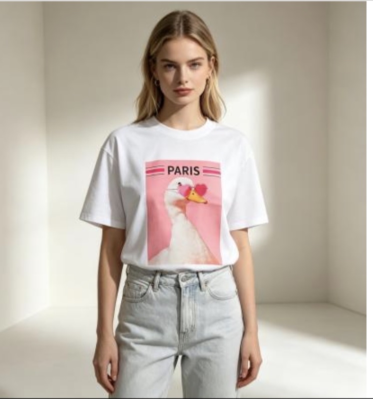[訂購］M061 Heart Suglass Duck Tee 