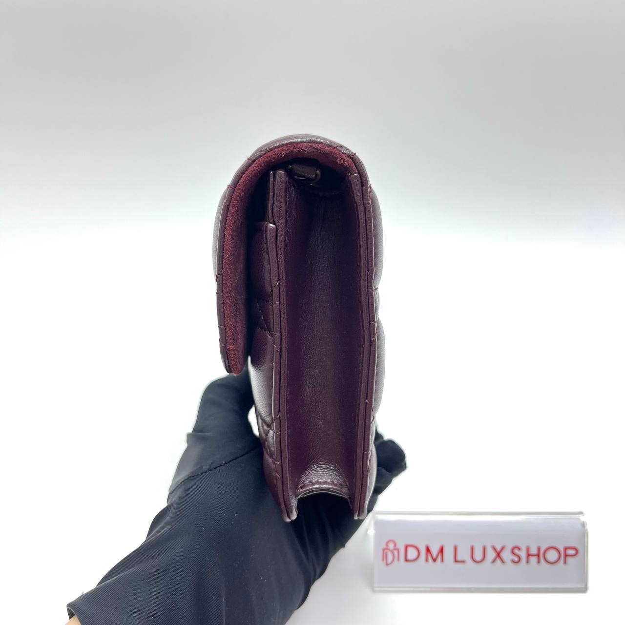 Dior Small Addict Flap Bag Burgundy