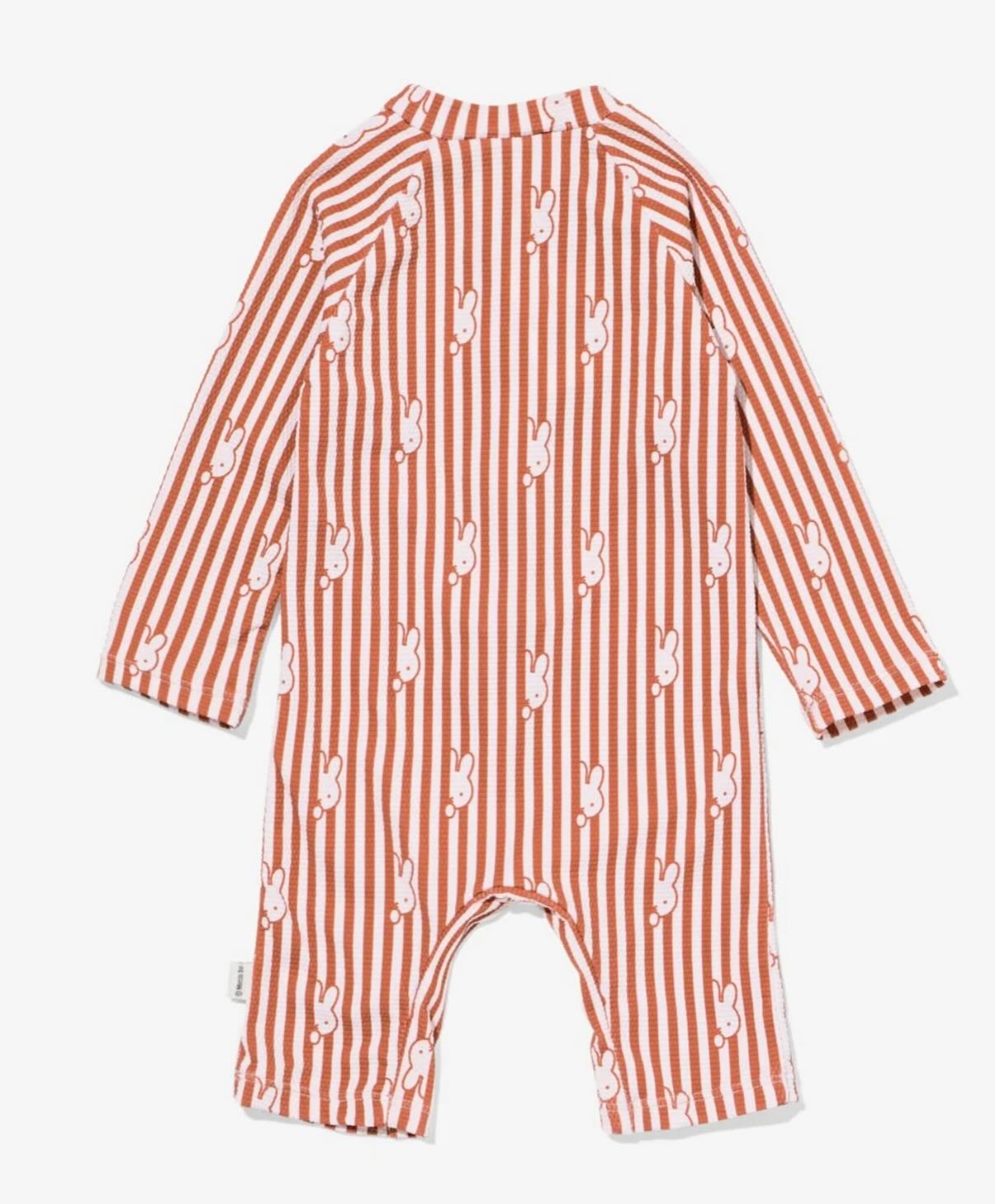 Miffy baby swimsuit (red striped)