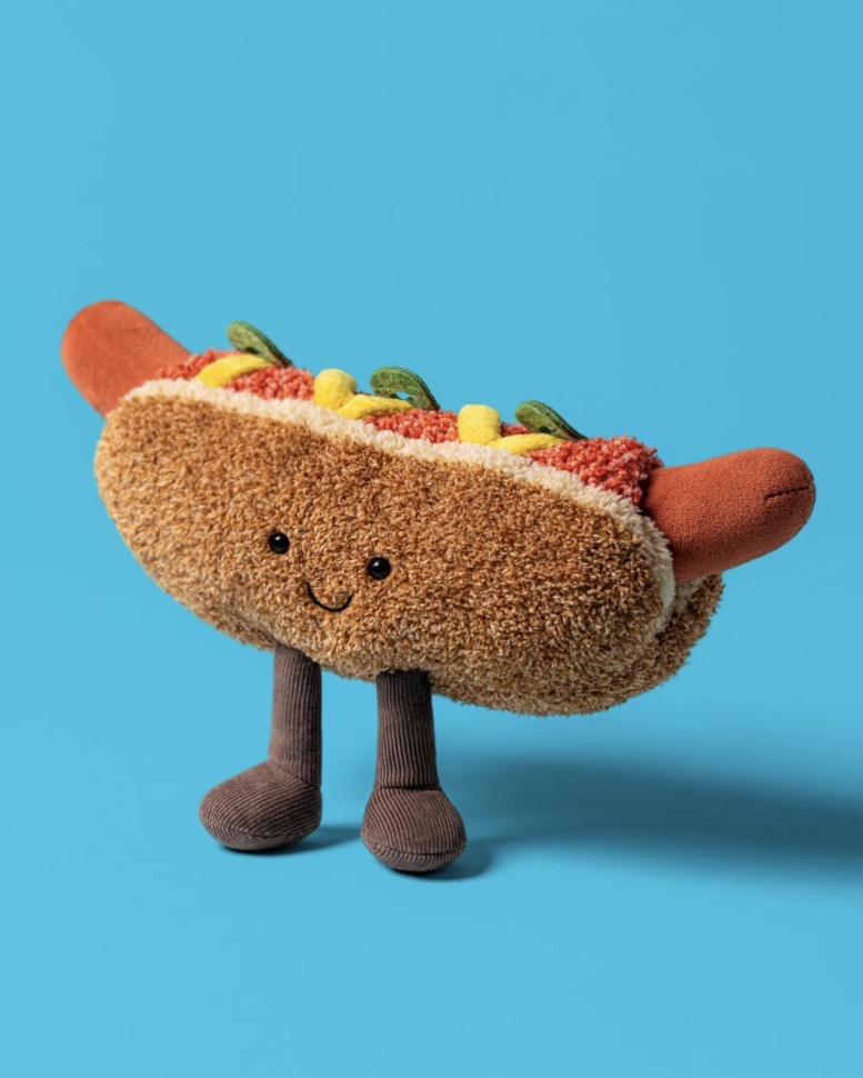 Jellycat NYC Dinner 紐約限定 美式漢堡 Pizza 熱狗 薯條 套裝連貼紙 Pin