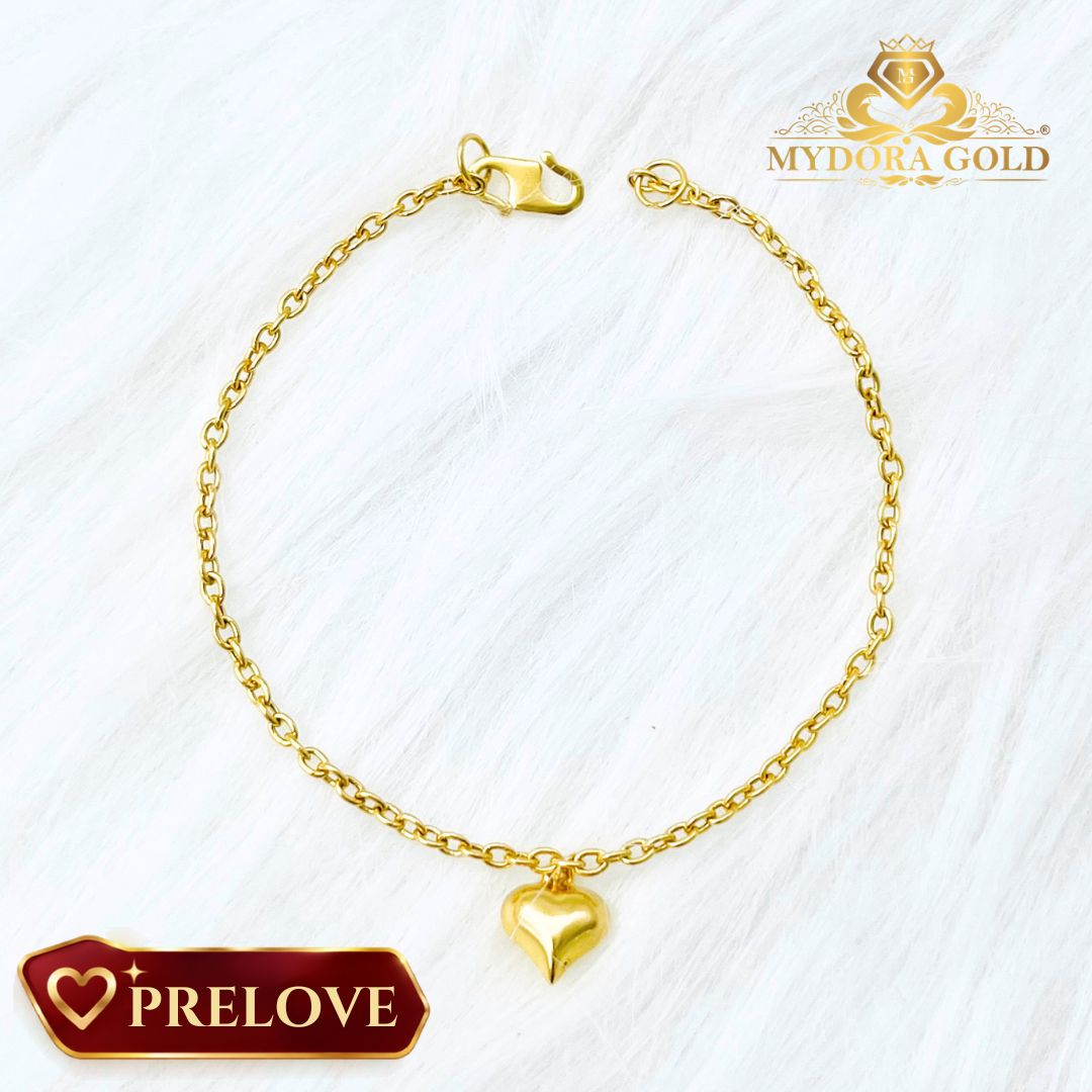 Pre-Loved: Rantai Tangan Sauh Gantung Mini Love l EMAS 916/22K
