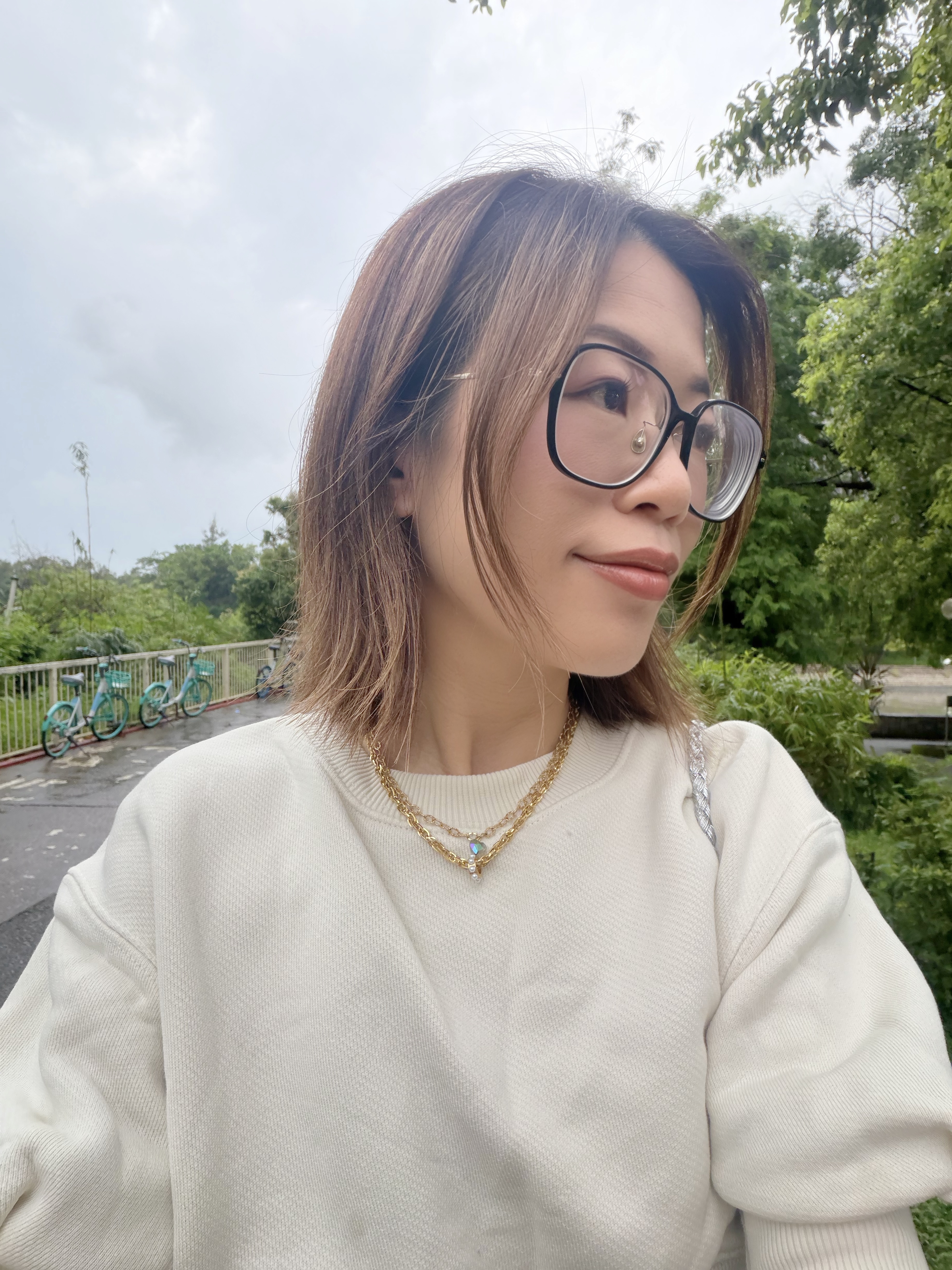 珍珠圈吊嘴連頸鍊-金色/銀色 