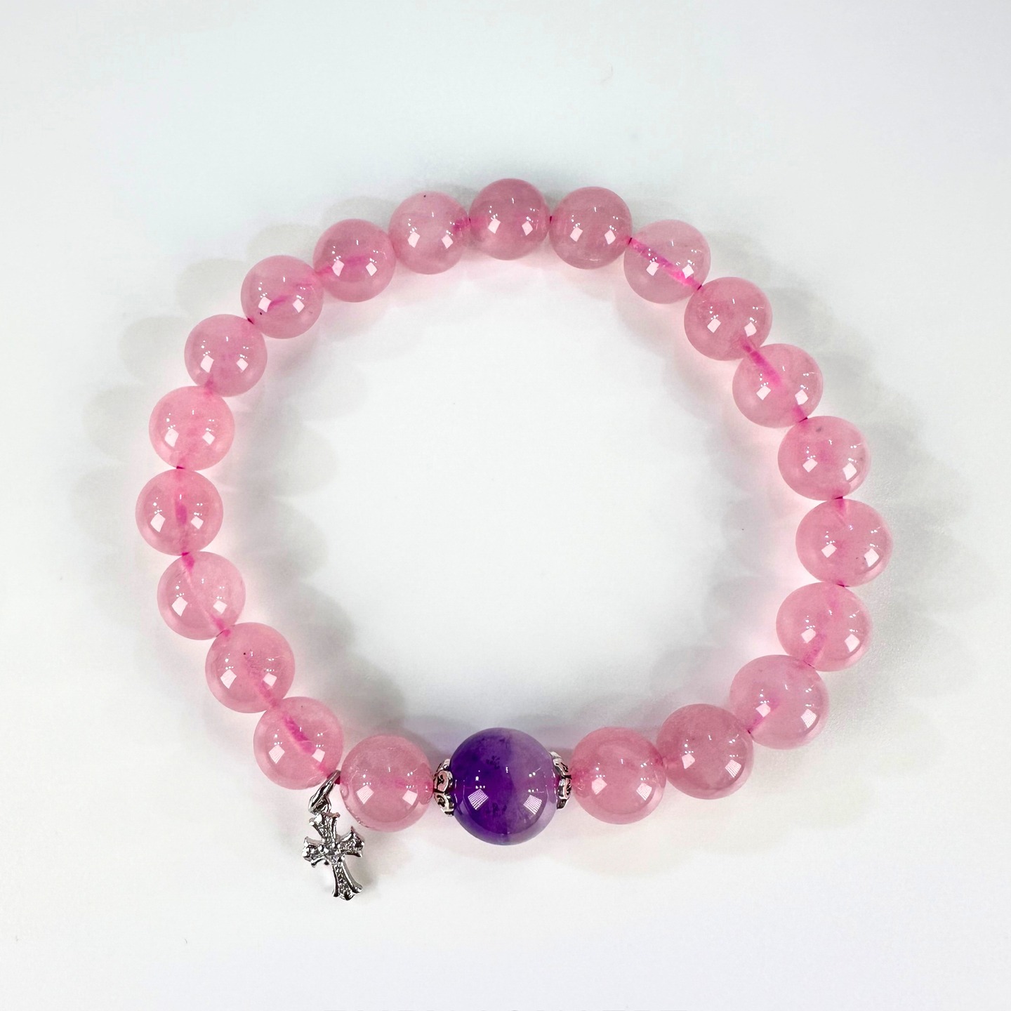 ❣️10MM+紫超七,8MM+ 粉晶 配925銀器❣️