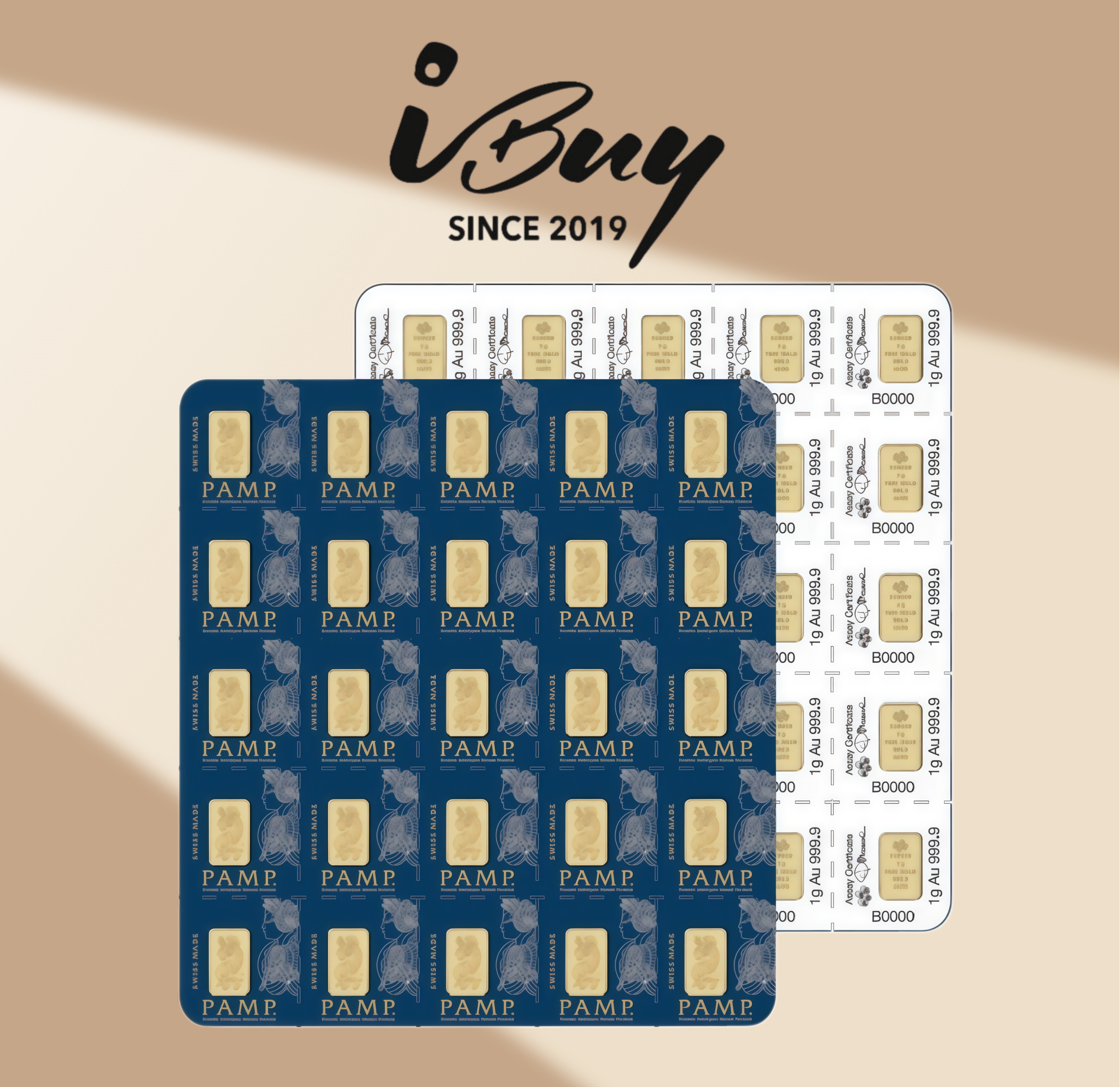 999.9 GOLD PAMP 25 GRAM FORTUNA MULTIGRAM GOLD BAR 999.9 金 25克可撕小金条