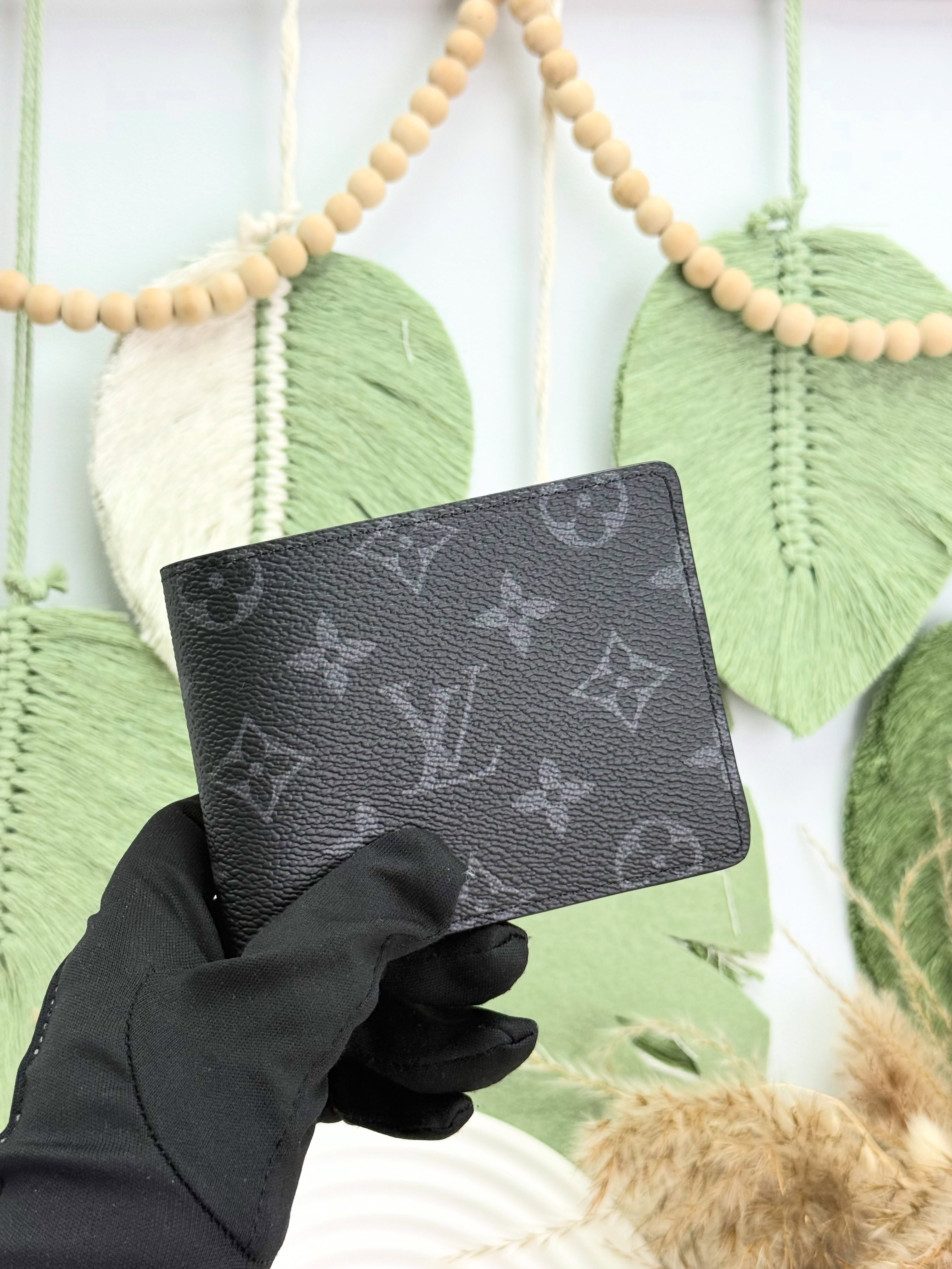 Lv💥全新✨ wallet 黑色老花 晶片款 有塵袋 有盒🖤