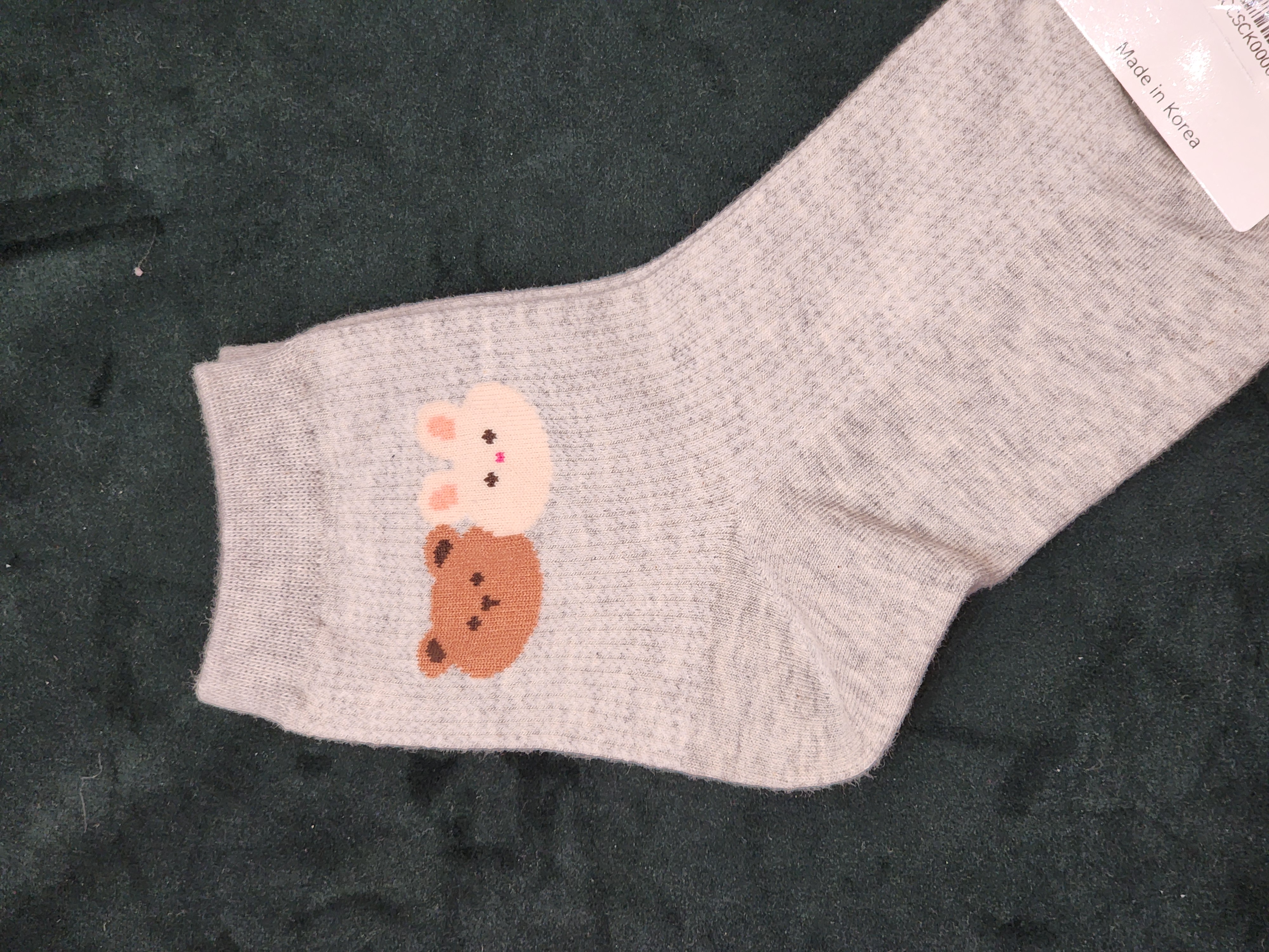 Slazenger Mid Socks Women Rabbit & Bear Head Calf (Grey)