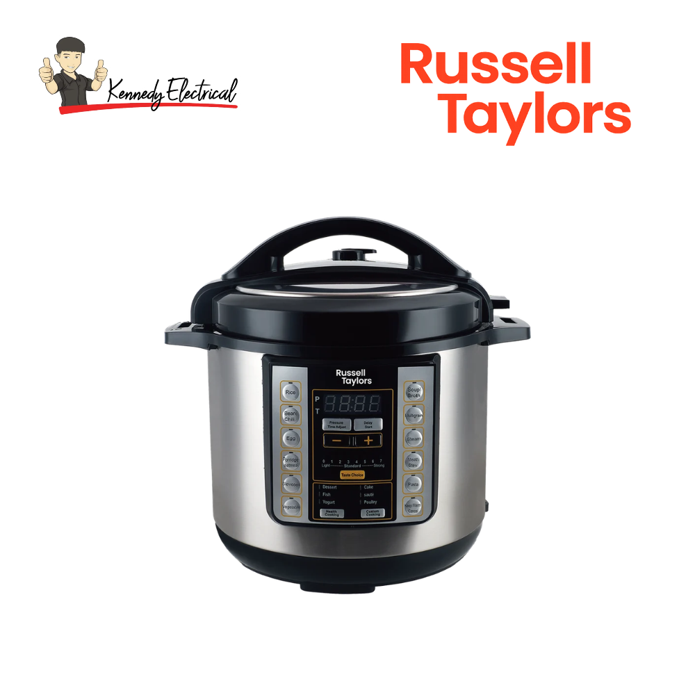 Russell Taylors Electric Pressure Cooker 17 Preset Programs Stainless Steel Pot (6L) PC6