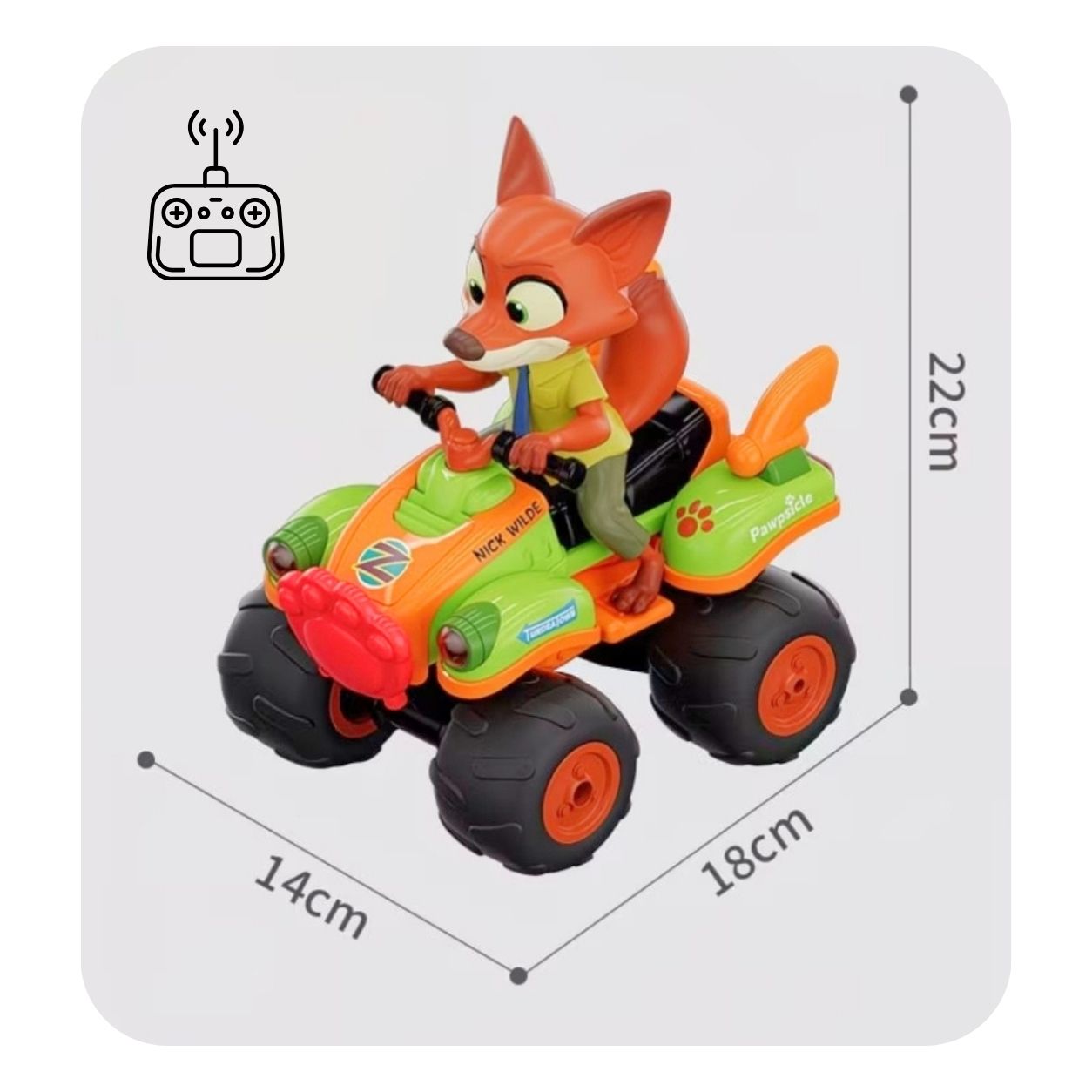 Disney Zootopia 優獸大都會 Nick Wilde 阿力四驅特技遙控車 2.4GHz