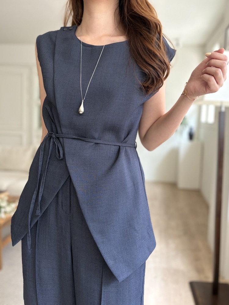 The Fine Linen Summer Set (Navy)