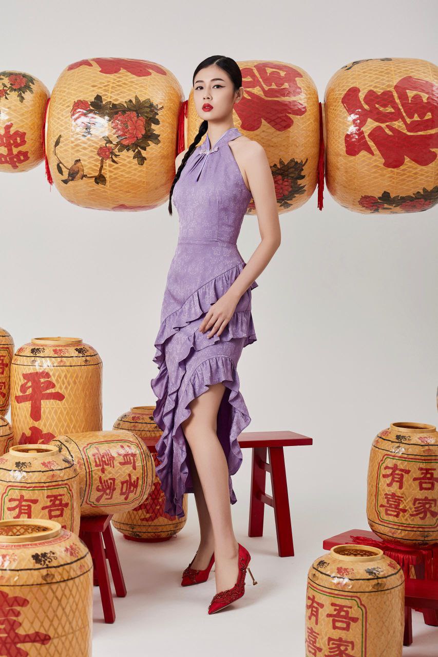 Cut in旗袍连身裙 2112