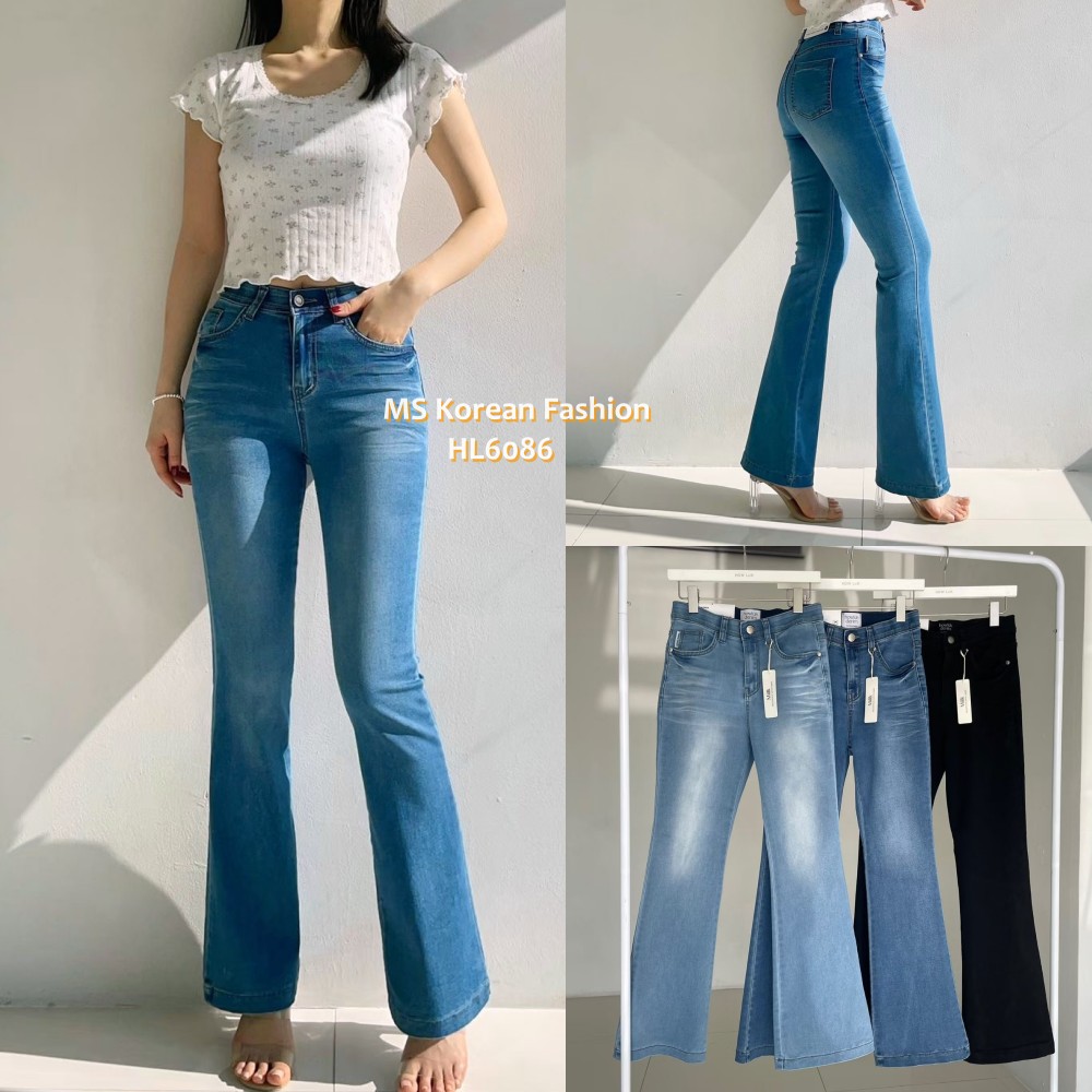 HL6086 韓國🌼Howluk春版牛奶面料喇叭牛