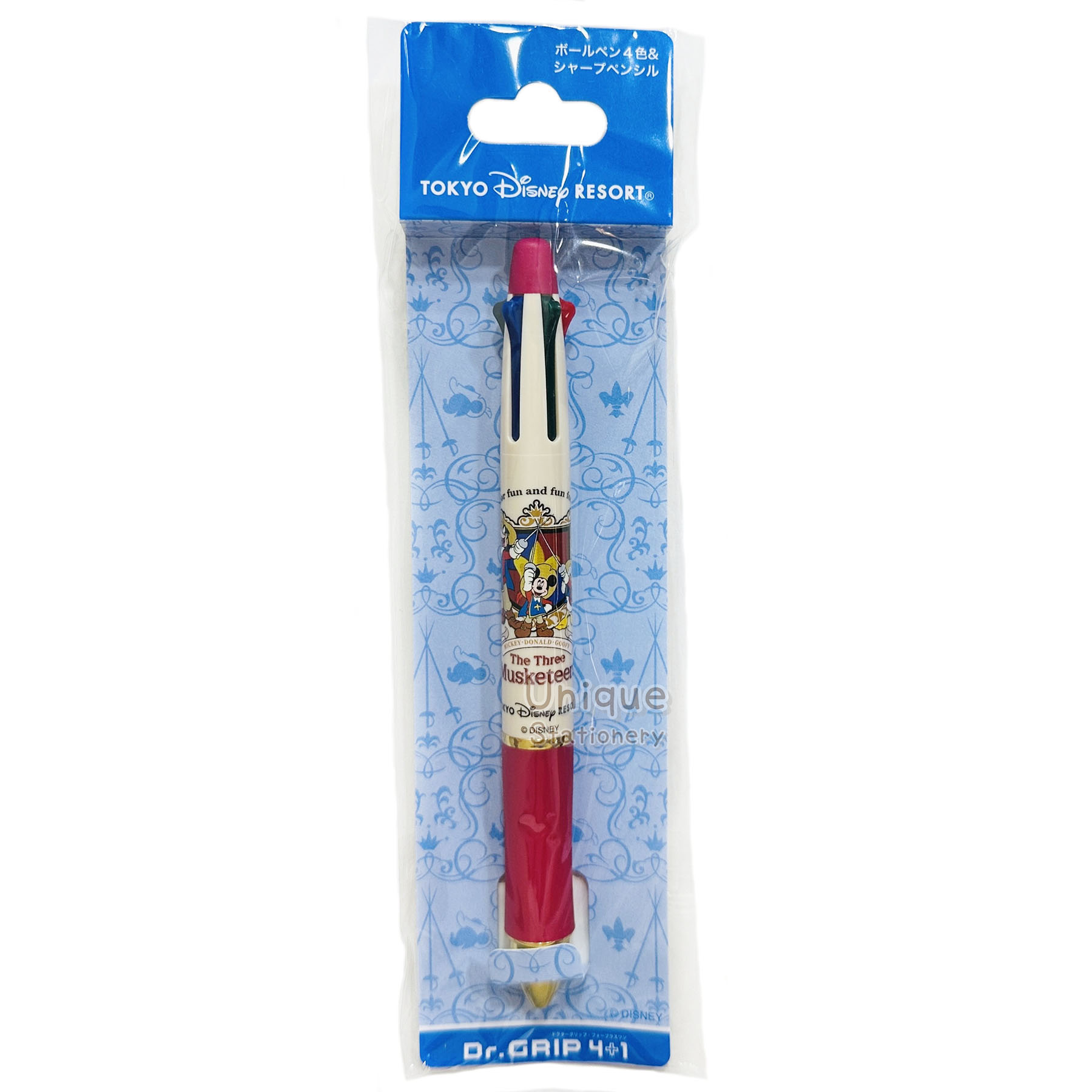 現貨｜【日本 Disney Store 限定】Mickey Mouse Donald Duck Goofy Dr.Grip 4+1 日本製 多功能 5用筆 0.7mm 4色原子筆 + 0.5mm 鉛芯筆 076471