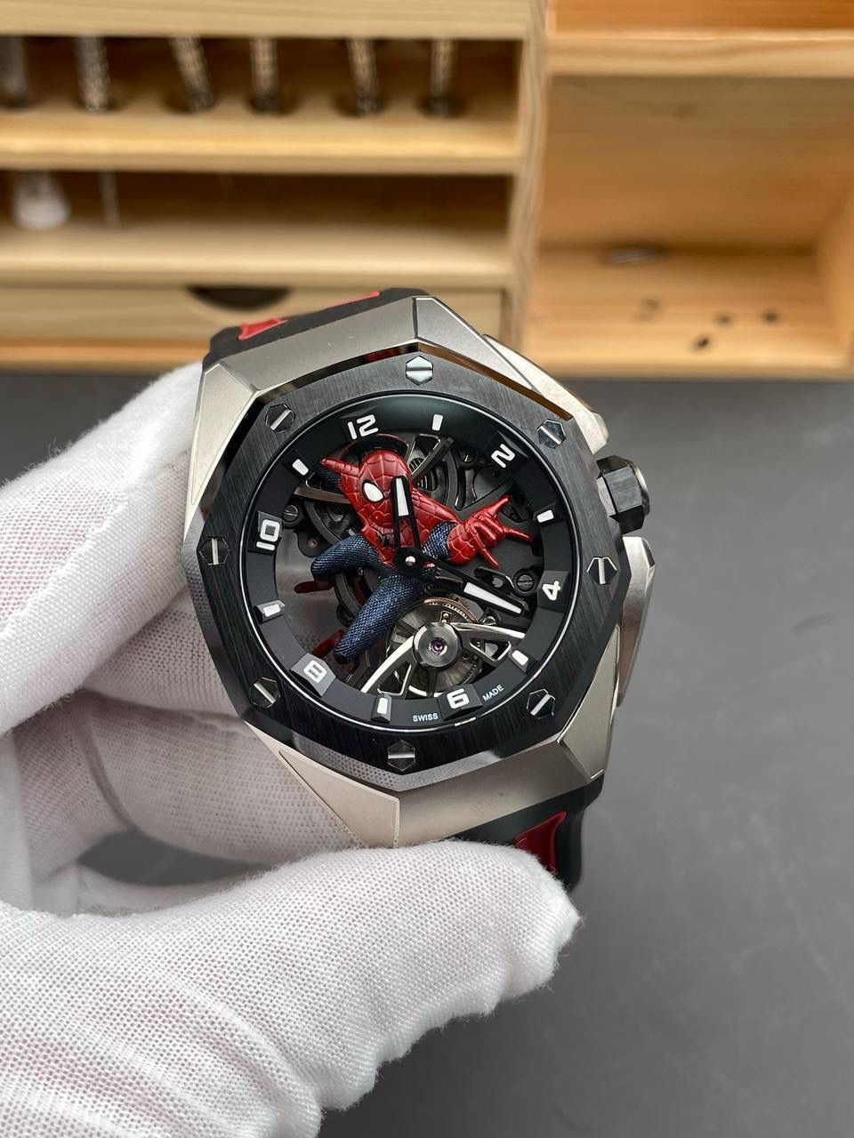 🚀新品 爱彼蜘蛛侠 皇家橡树概念26631/42mm/手动陀飞轮💯