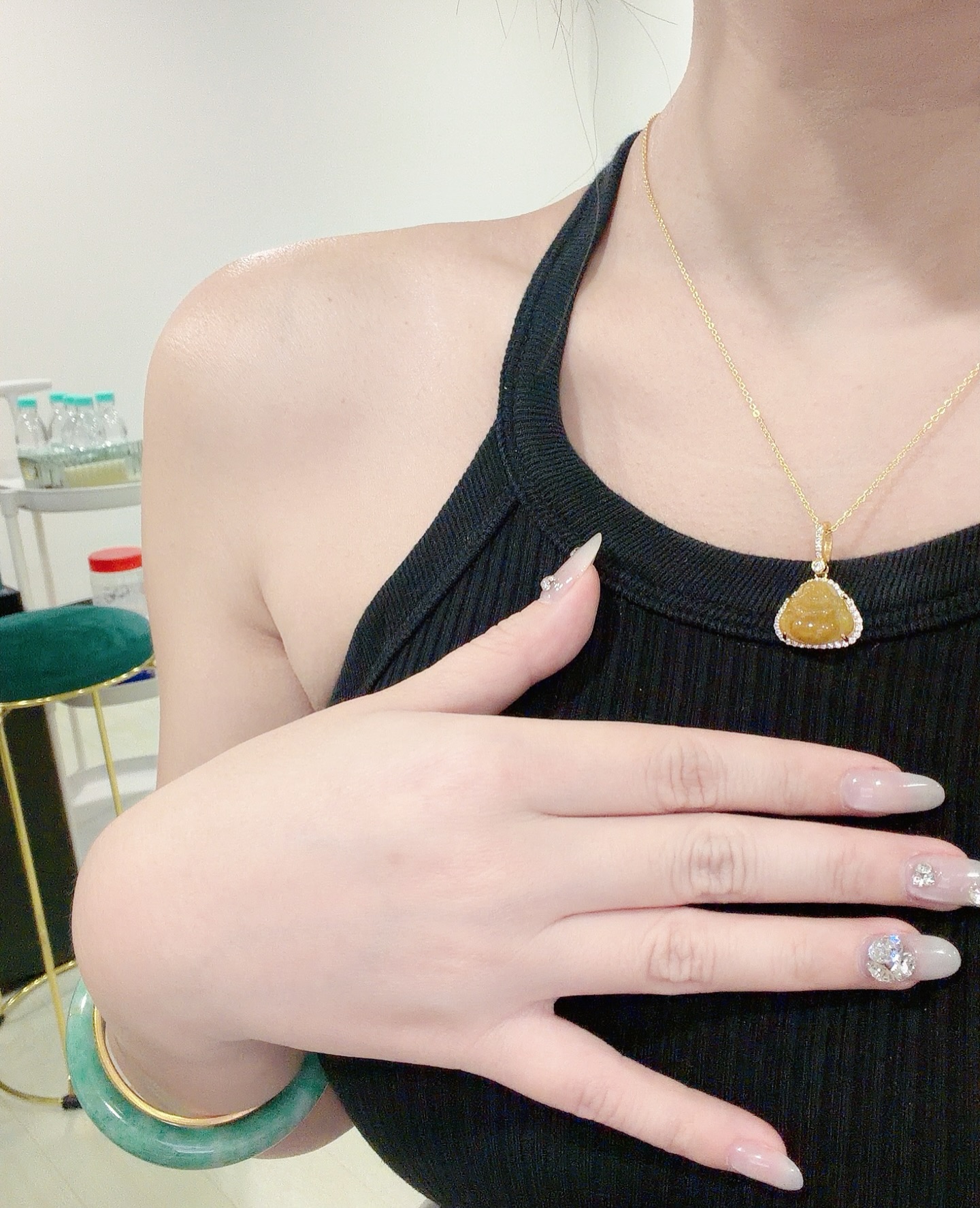 🇲🇾一眼就爱上的 鸡油黄翡佛公 💛 金灿灿的富贵色， 自带“招财体质”！ 佛公笑口常开， 寓意 福气进门 · 财运上身 · 越戴越旺 ✨ 把佛公戴在身上， 让好运和财富都向你靠近。#马来西亚翡翠 #怡保 #吉隆坡 #新山 #新加坡