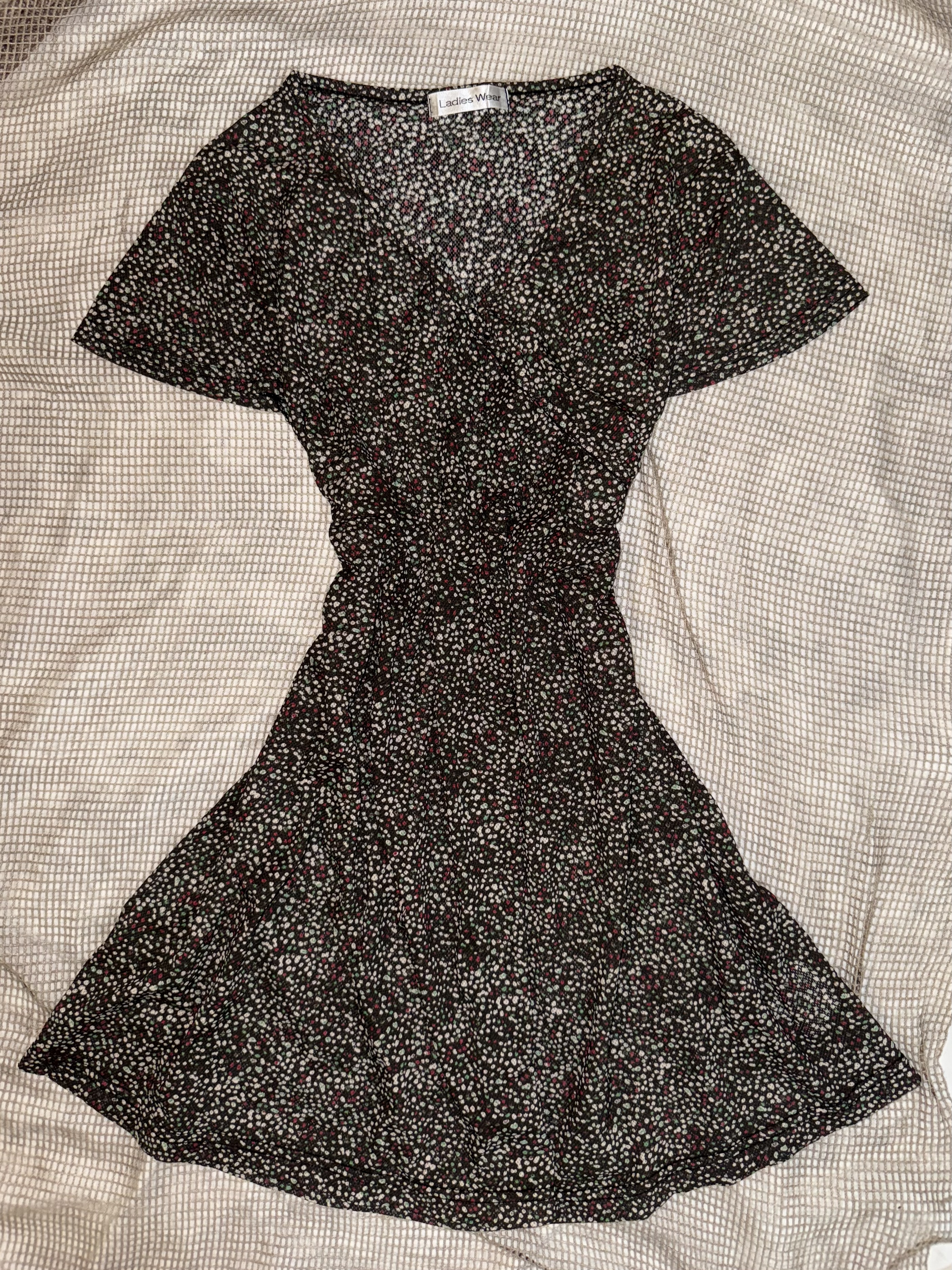 Brown Floral Dress Outer